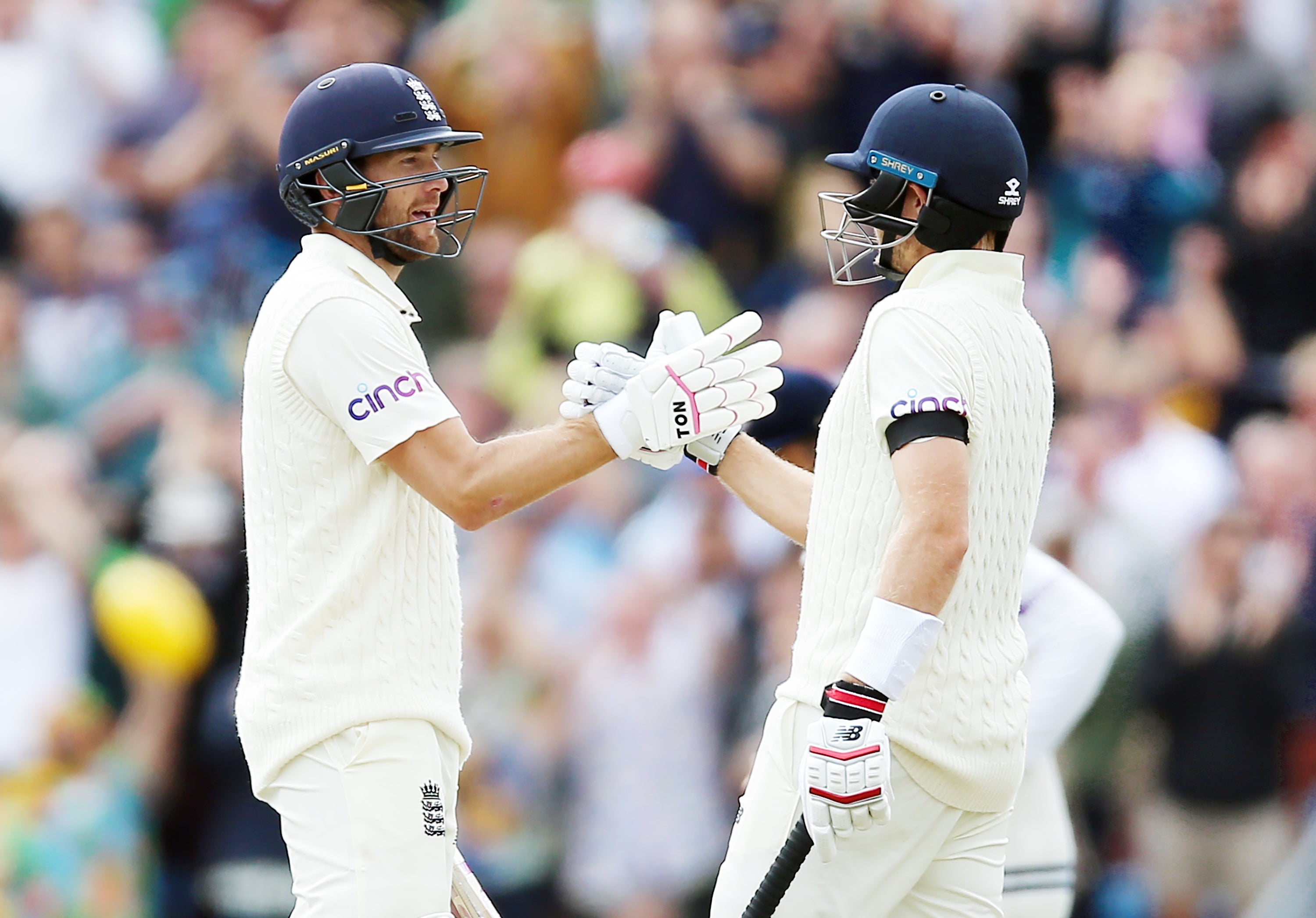 Dawid Malan and Joe Root starred for England (Nigel French/PA)