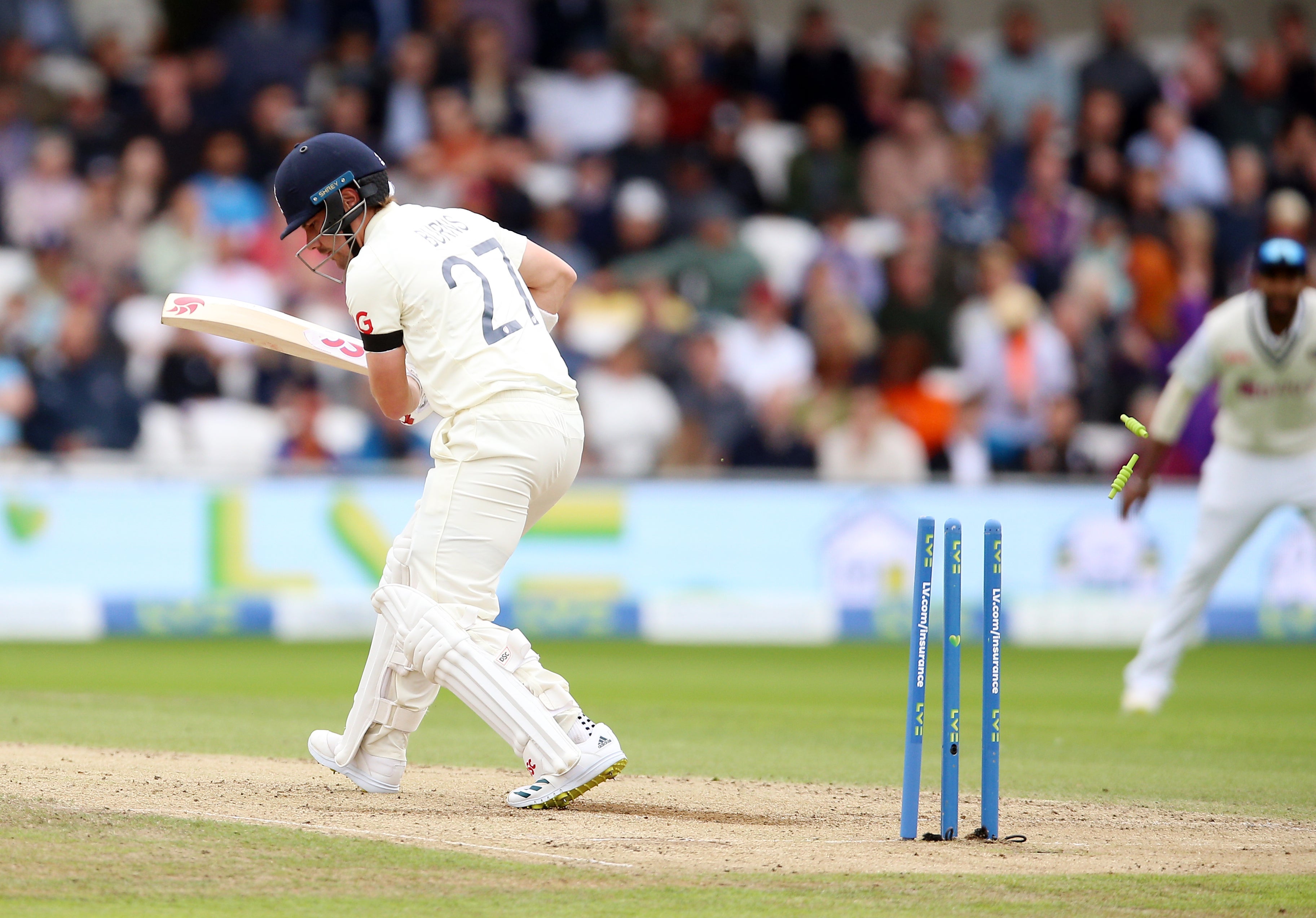 Rory Burns was bowled for 61 (Nigel French/PA)