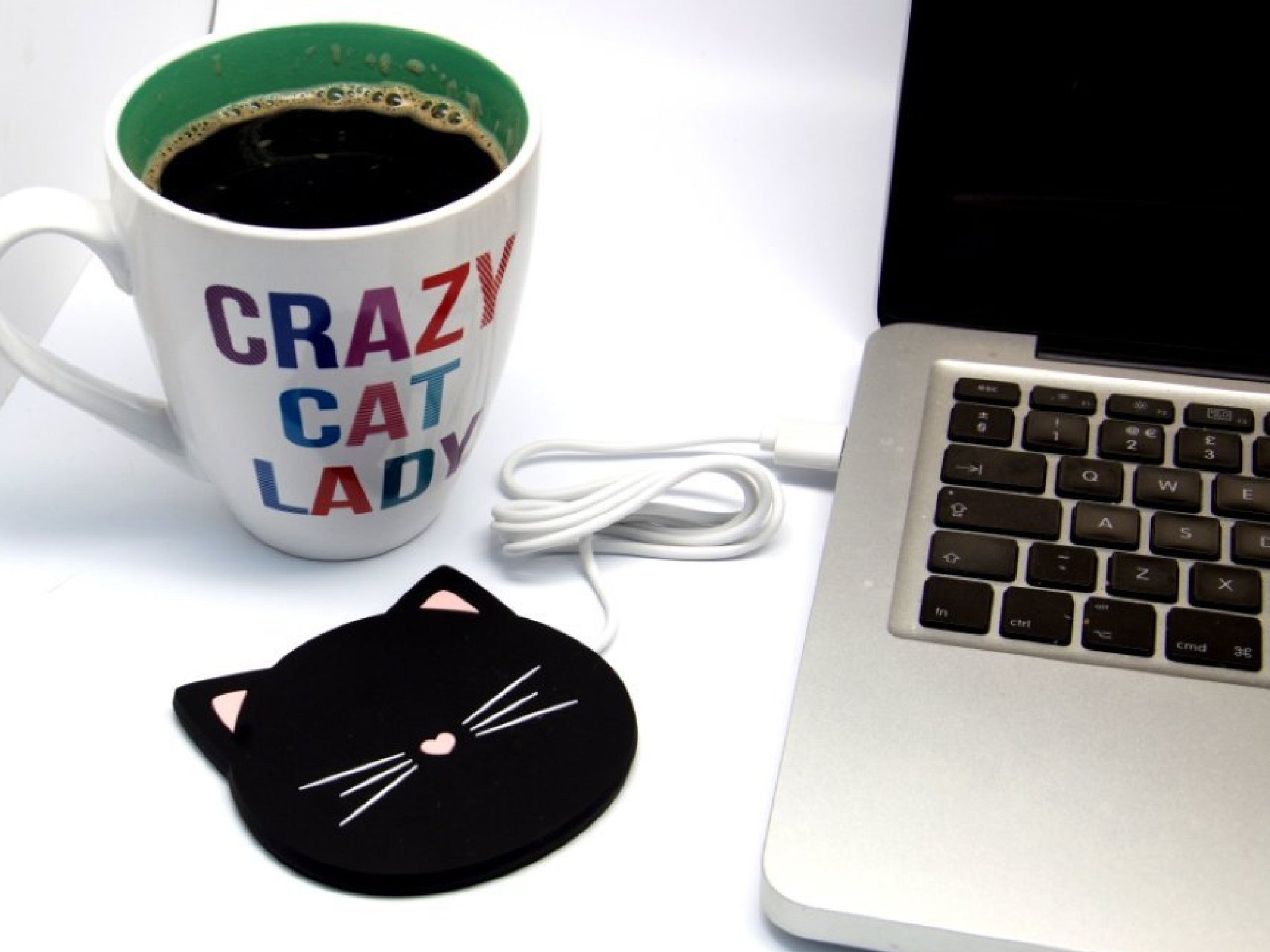 Purrfect Cat Gifts black cat usb mug warmer