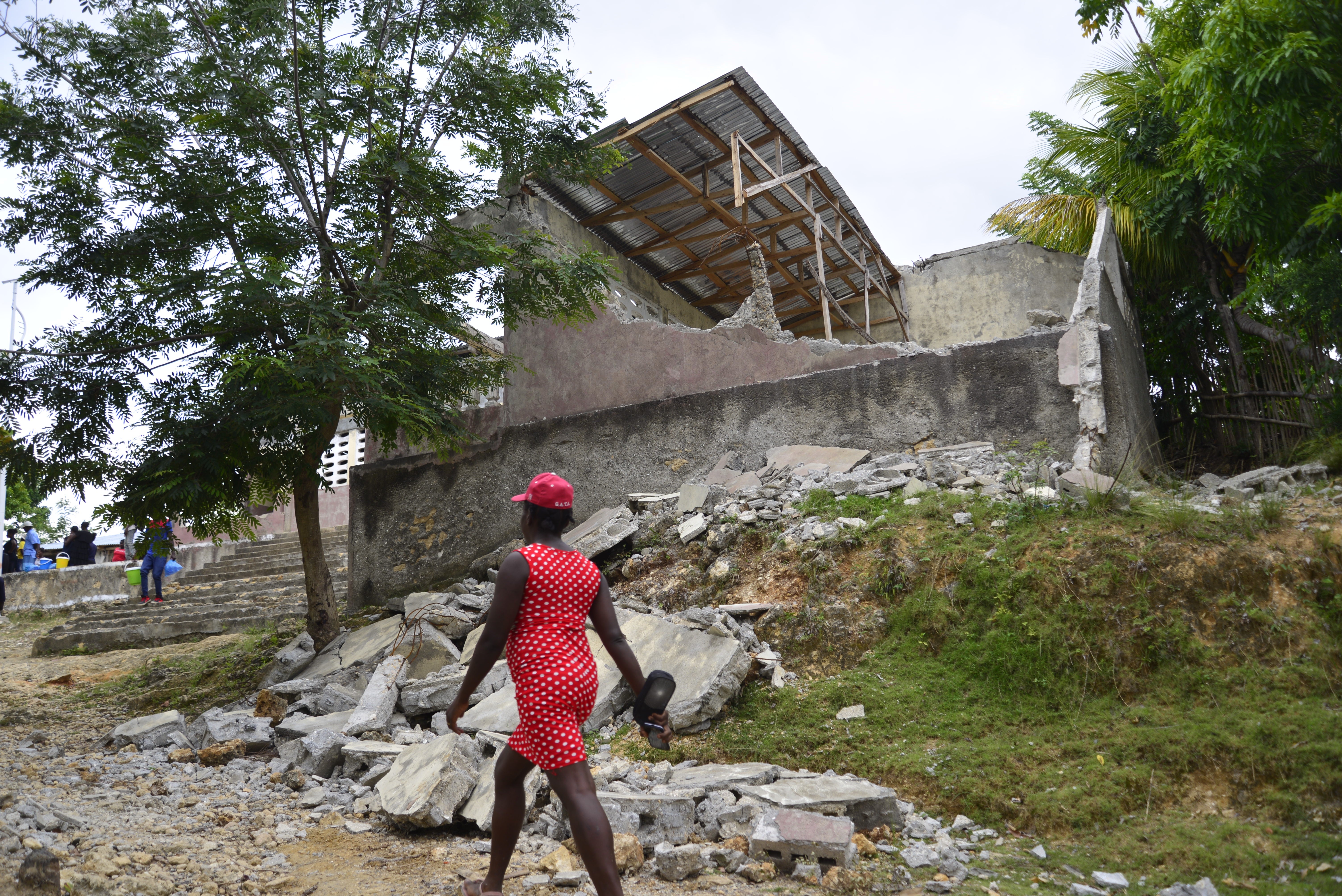 The ruins of the Durenton National School in Jérémie