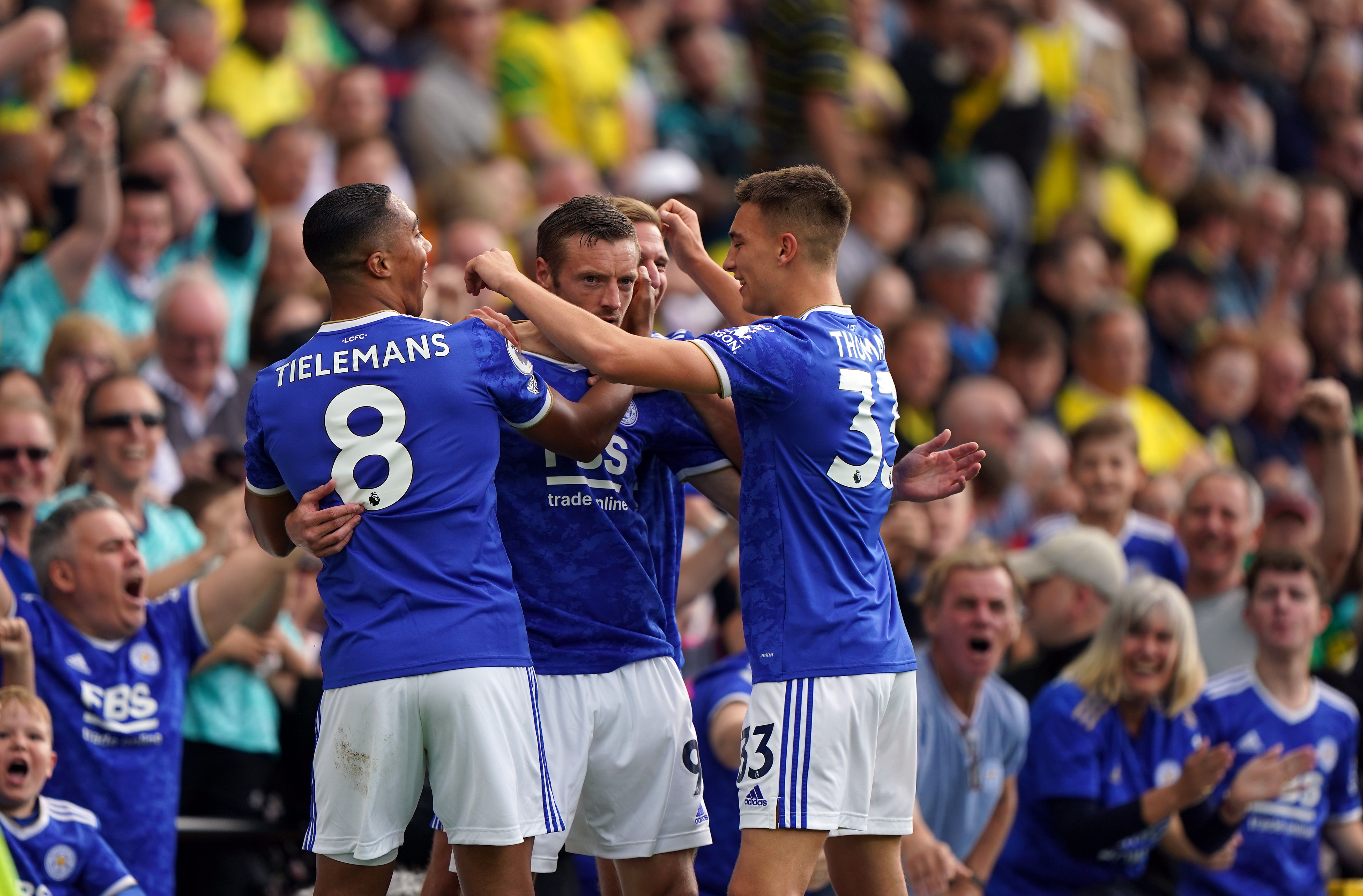 Leicester won at Norwich (Joe Giddens/PA)