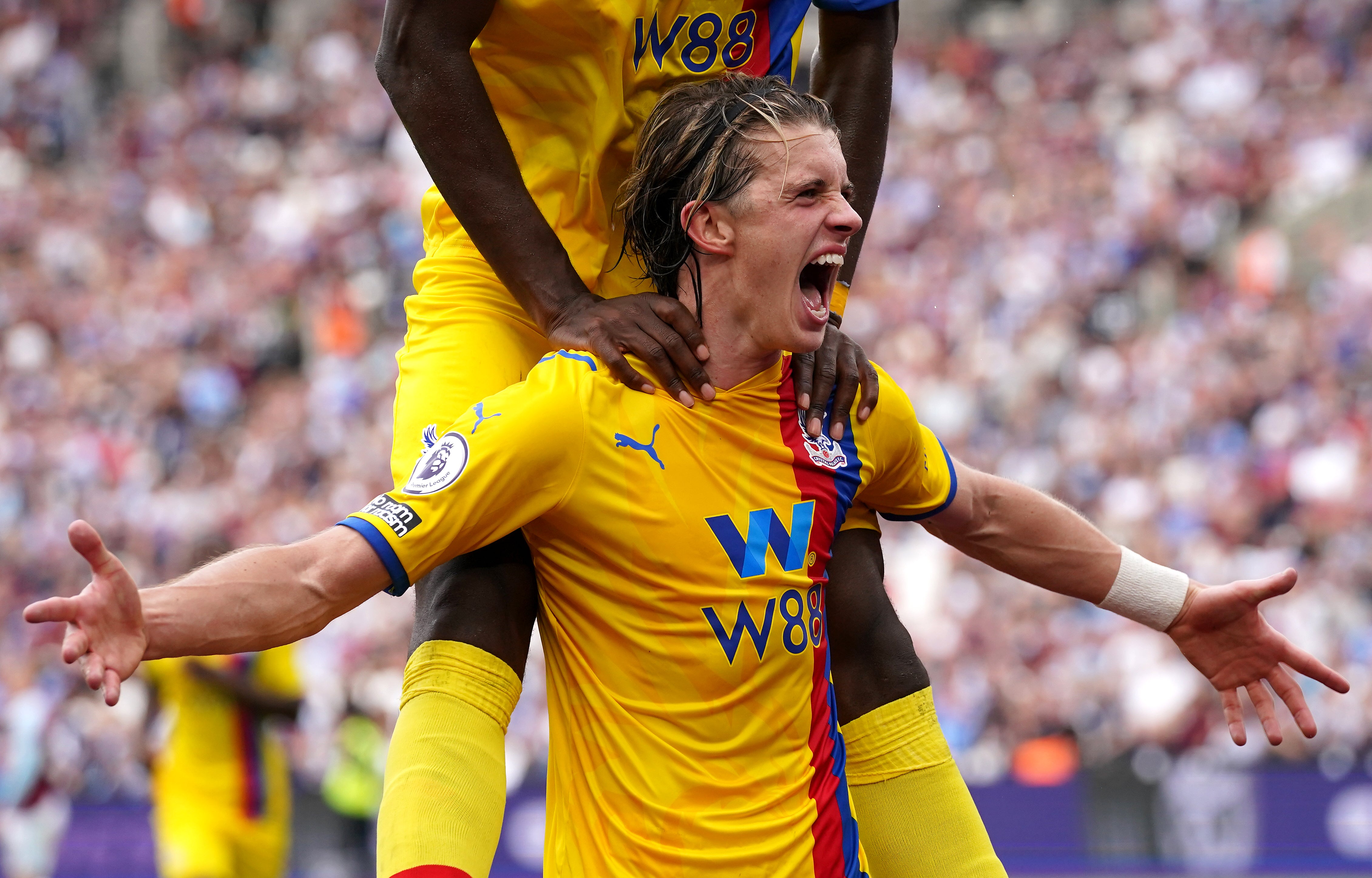 Conor Gallagher celebrates his second (Jonathan Brady/PA)