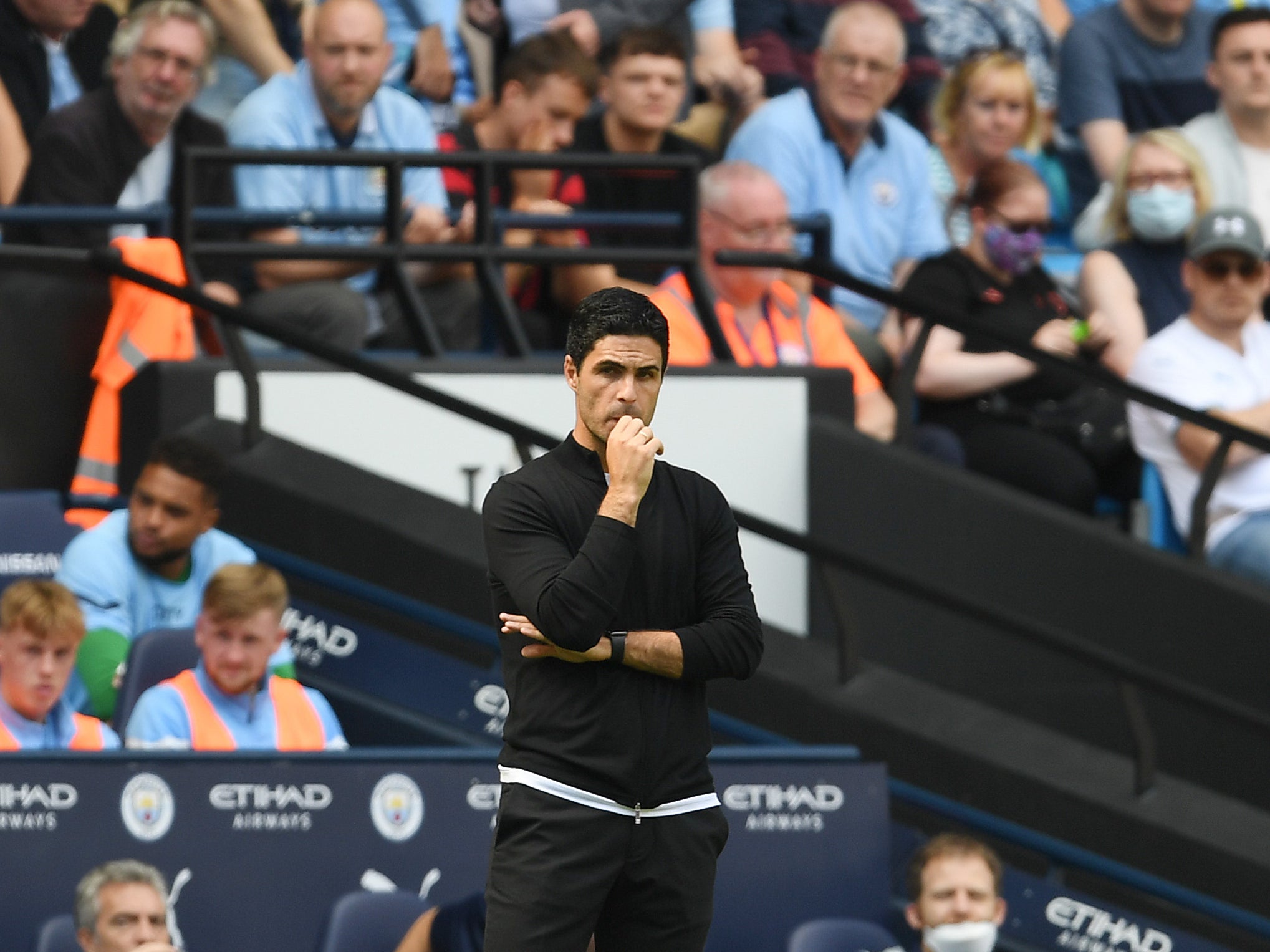 Arteta is under increasing pressure after a humiliating defeat to City