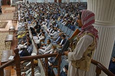 Afghan women can study in universities, but not in the same room with men, says Taliban