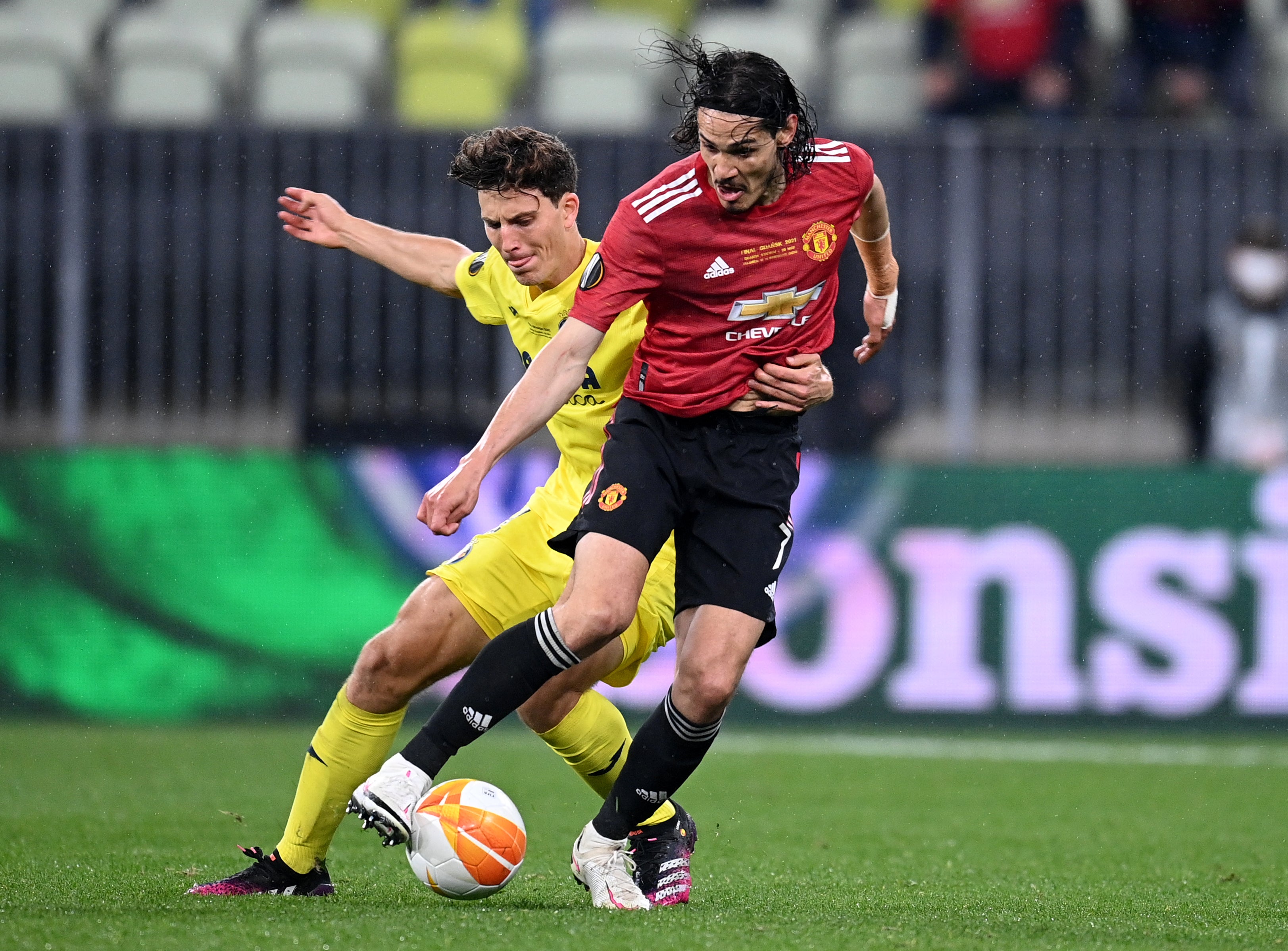 Edinson Cavani, right, will not play for Uruguay next month after the federation cancelled his call-up (Rafal Oleksiewicz/PA)