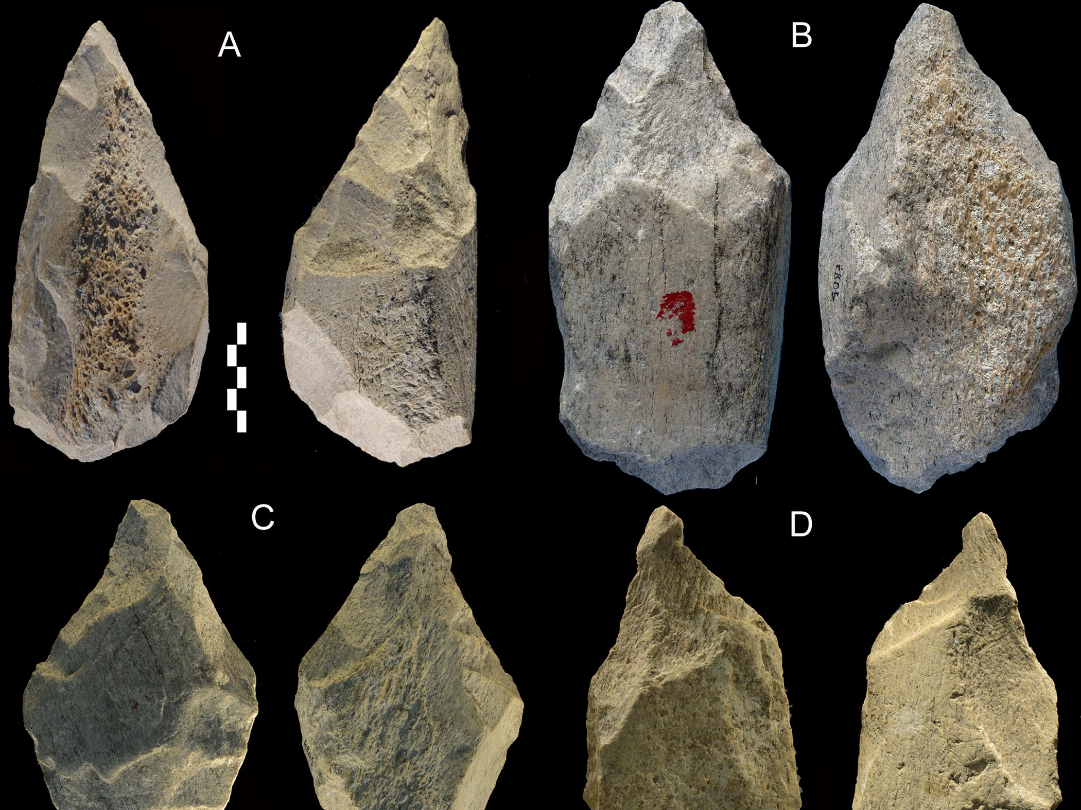 Items found in Castel di Guido included knives and a ‘smoother’ for leather work