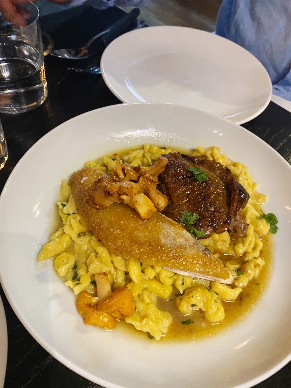 Guinea fowl with spaetzle