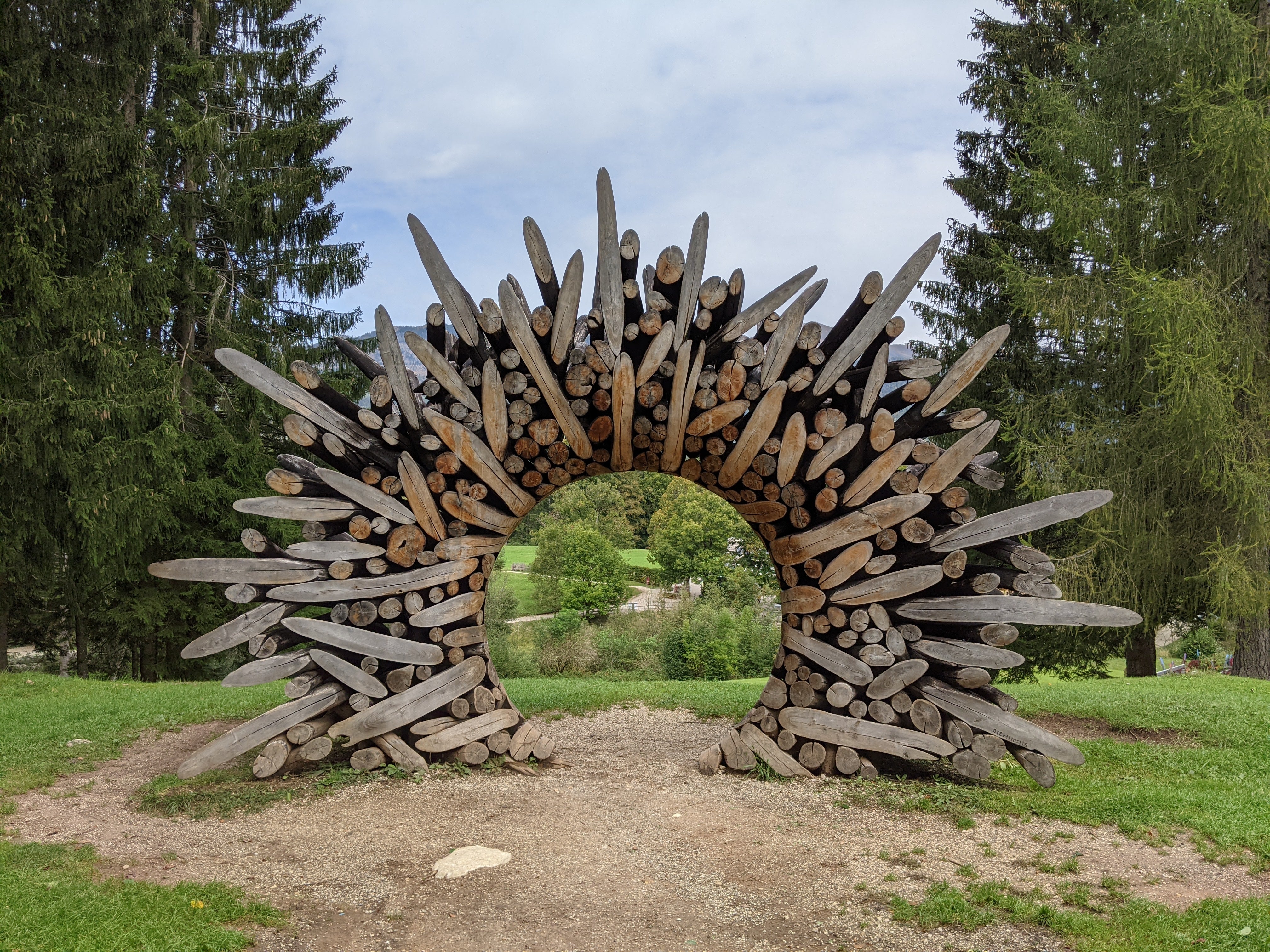 Art made from logs at Trentino’s Arte Sella