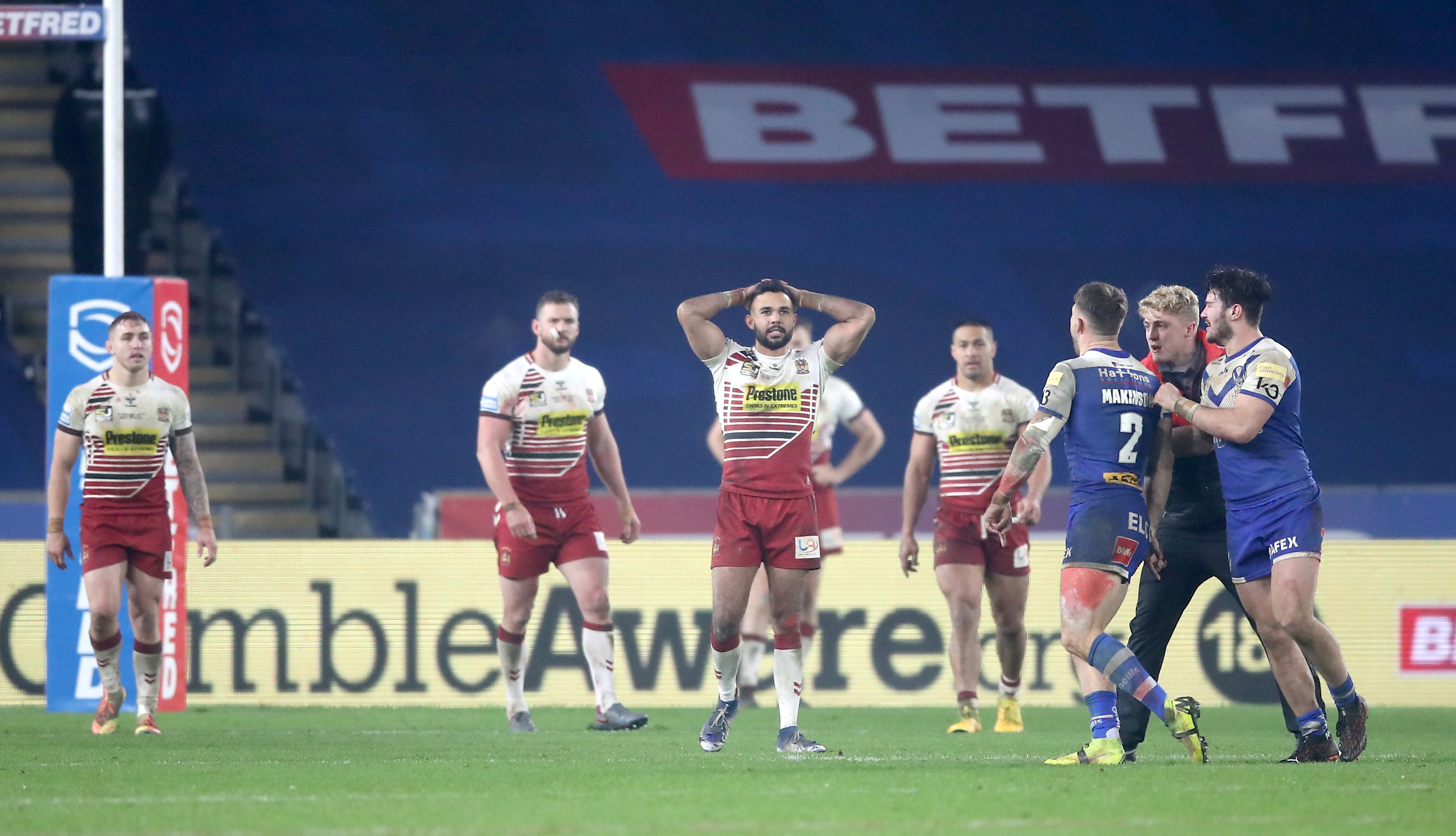 Wigan were beaten by St Helens in last year’s Grand Final (Martin Rickett/PA)