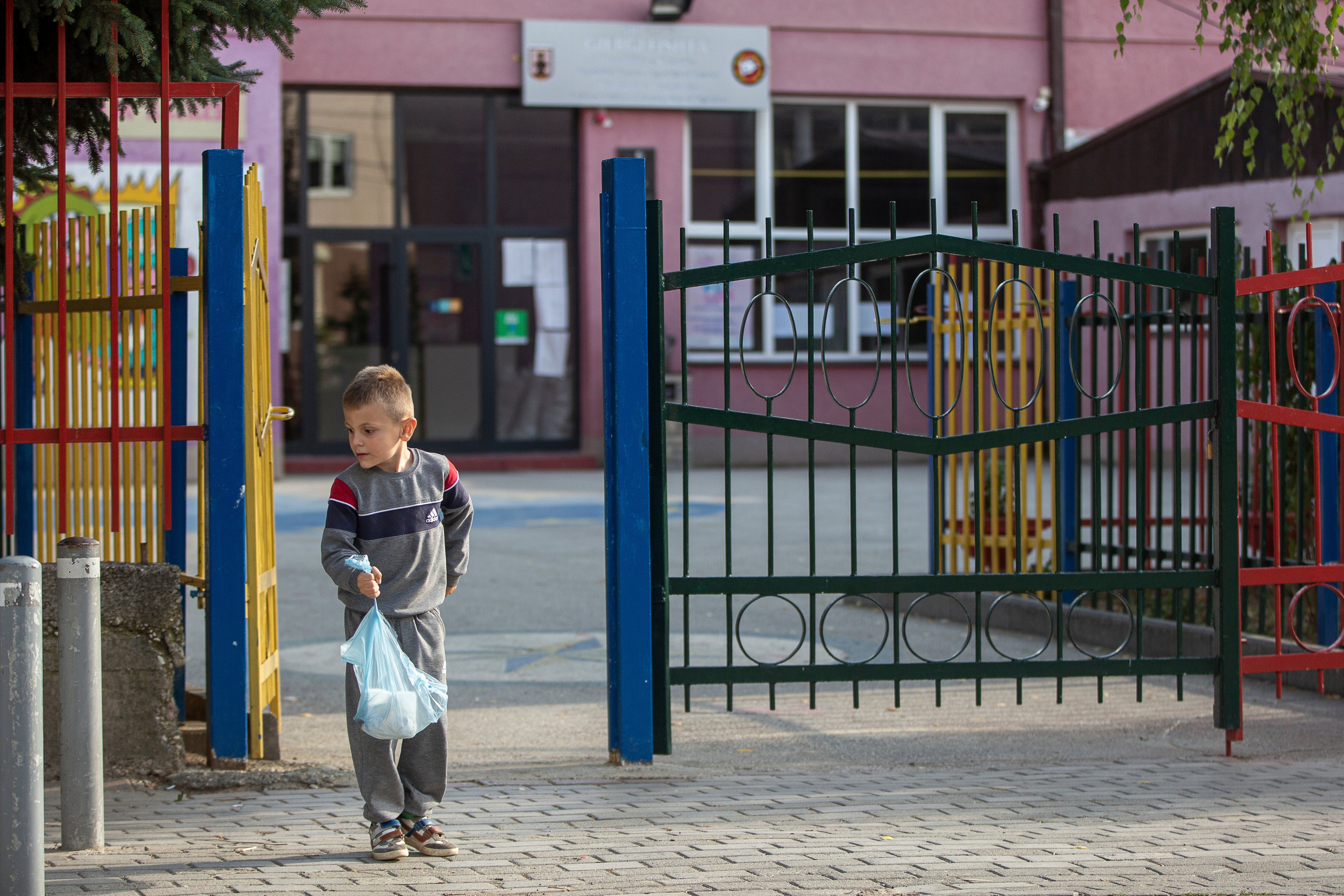 Virus Outbreak Balkans Schools