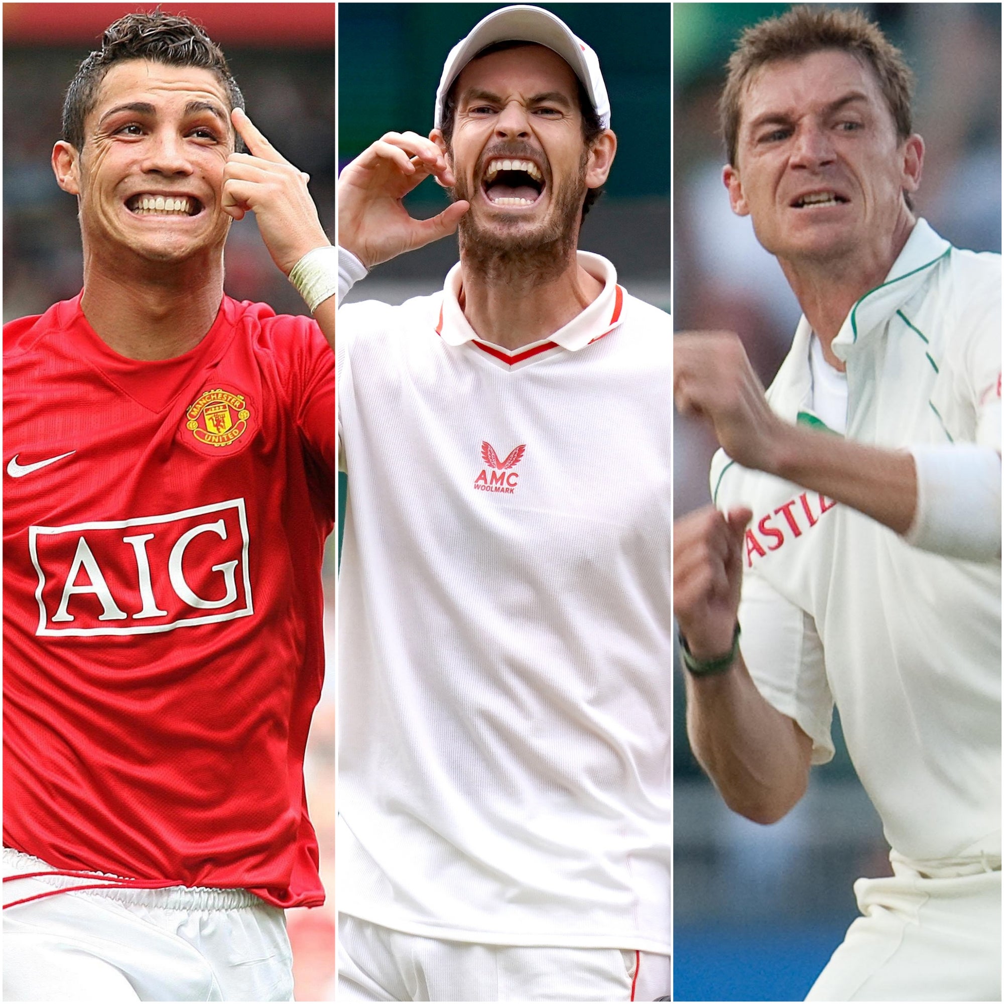 Cristiano Ronaldo, Andy Murray and Dale Steyn (Martin Rickett/Adam Davy/Gareth Copley/PA)