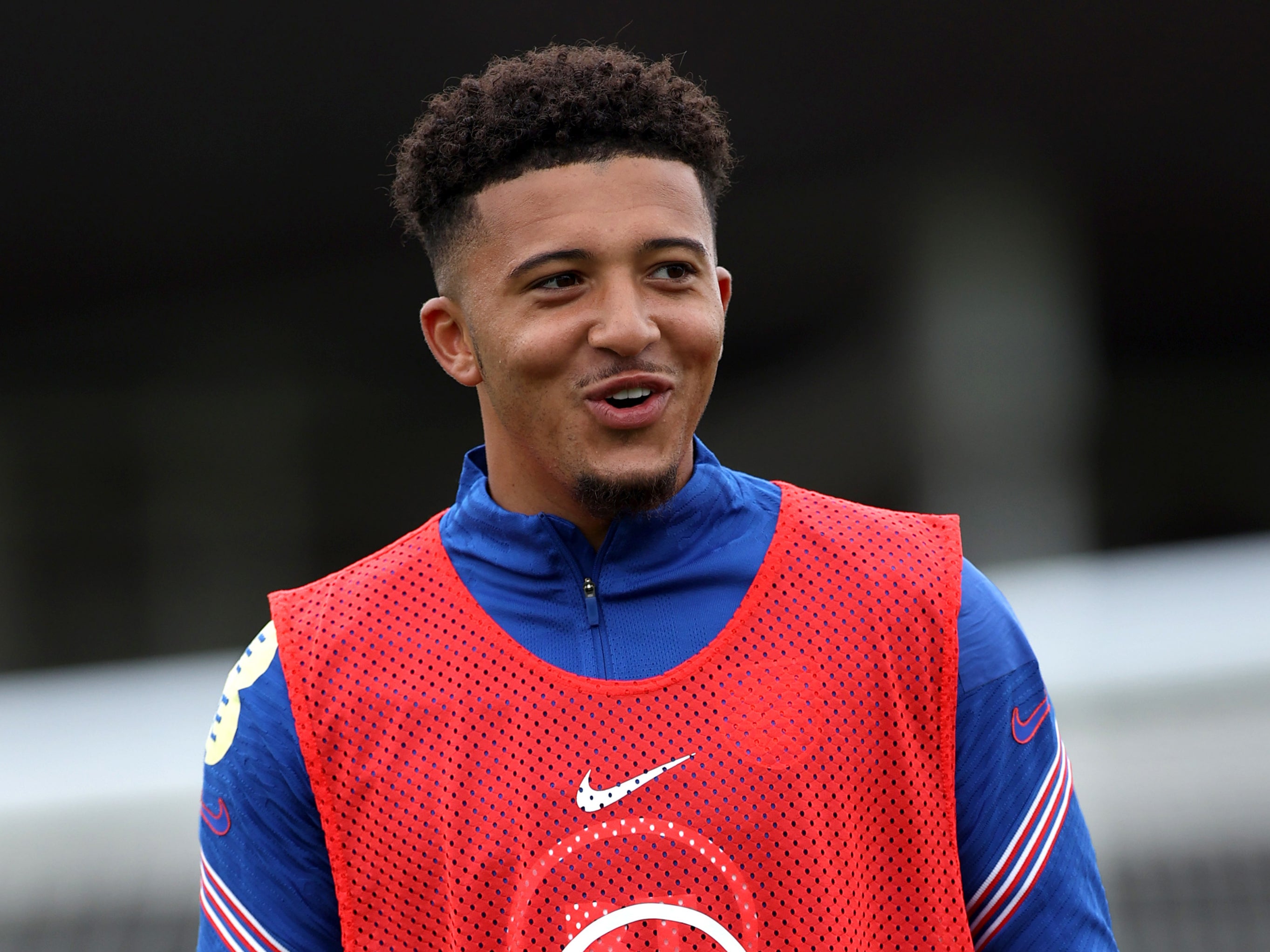 The England attacker during training session at St George’s Park