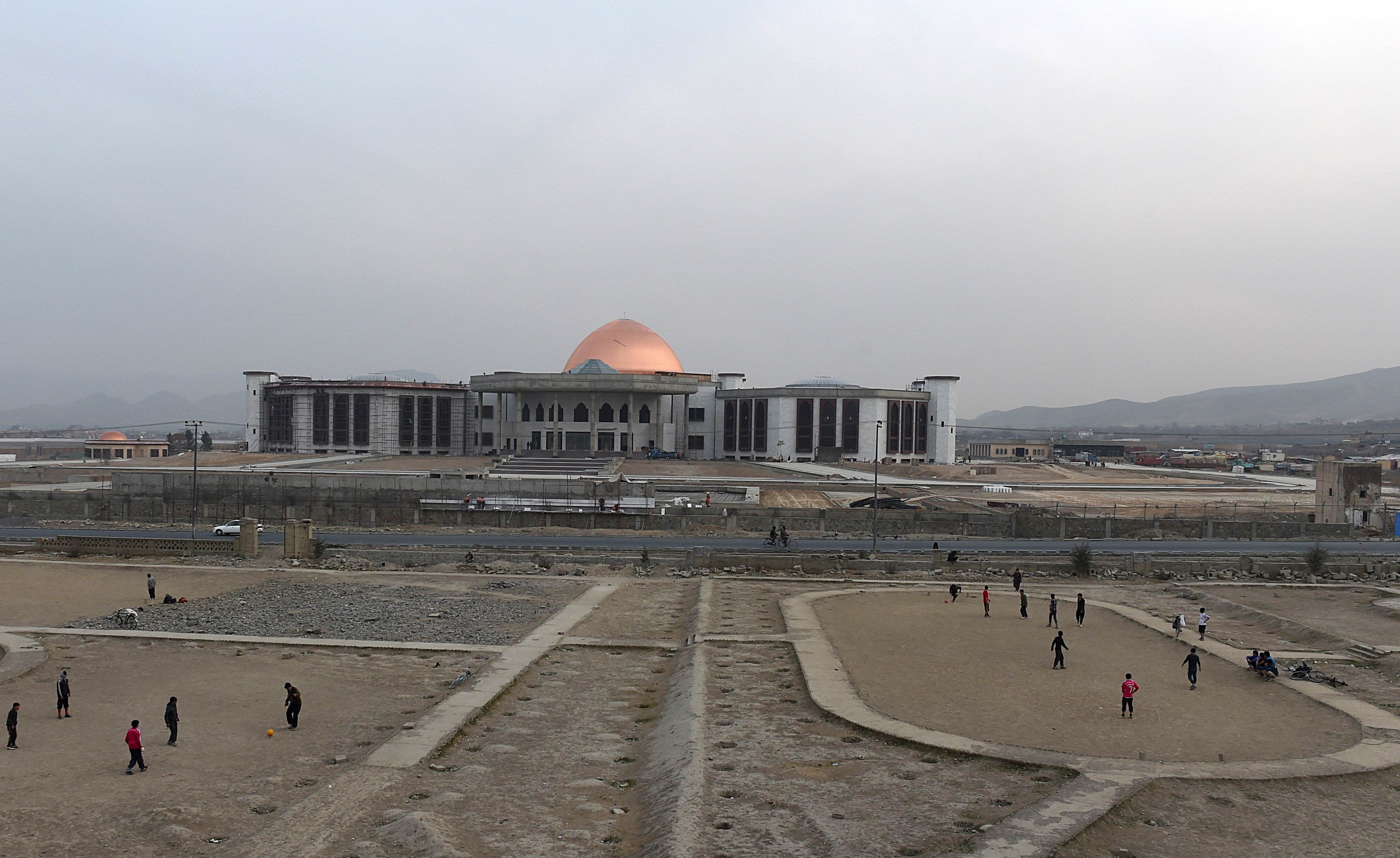 Construction of a new Parliament building in Kabul in 2015