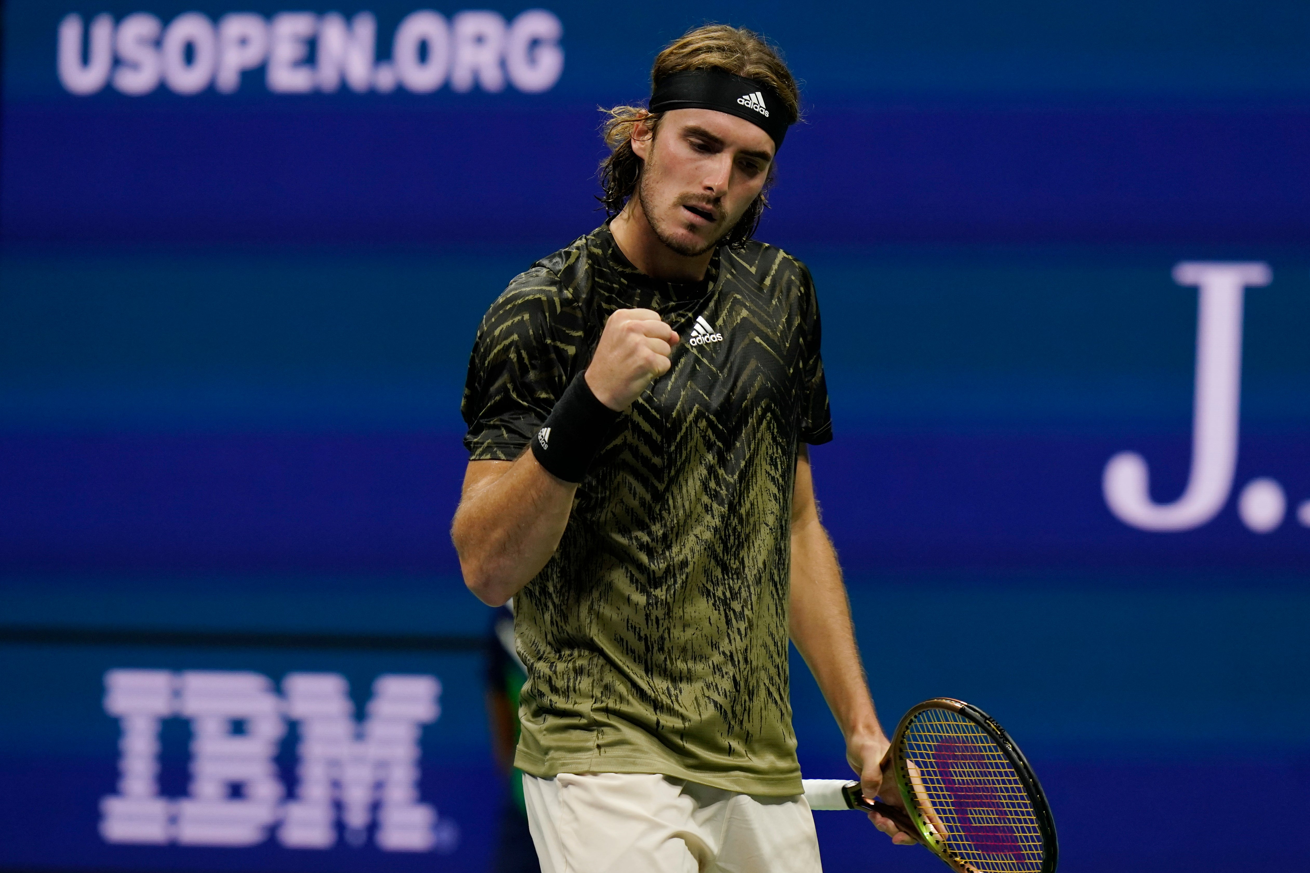 Stefanos Tsitsipas beat Adrian Mannarino in four sets (Frank Franklin II/AP)