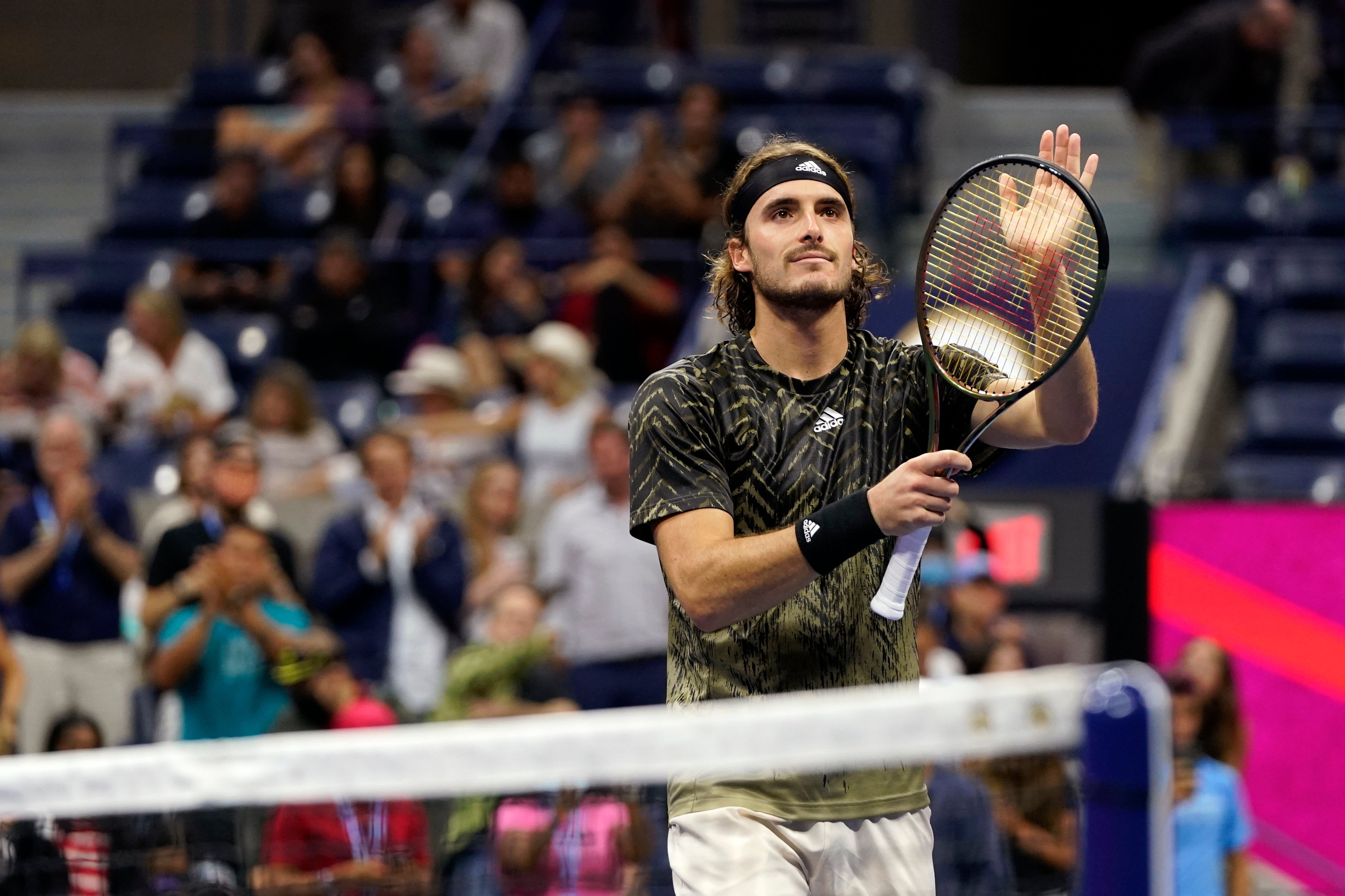 Stefanos Tsitsipas after beating Adrian Mannarino (Frank Franklin II/AP)