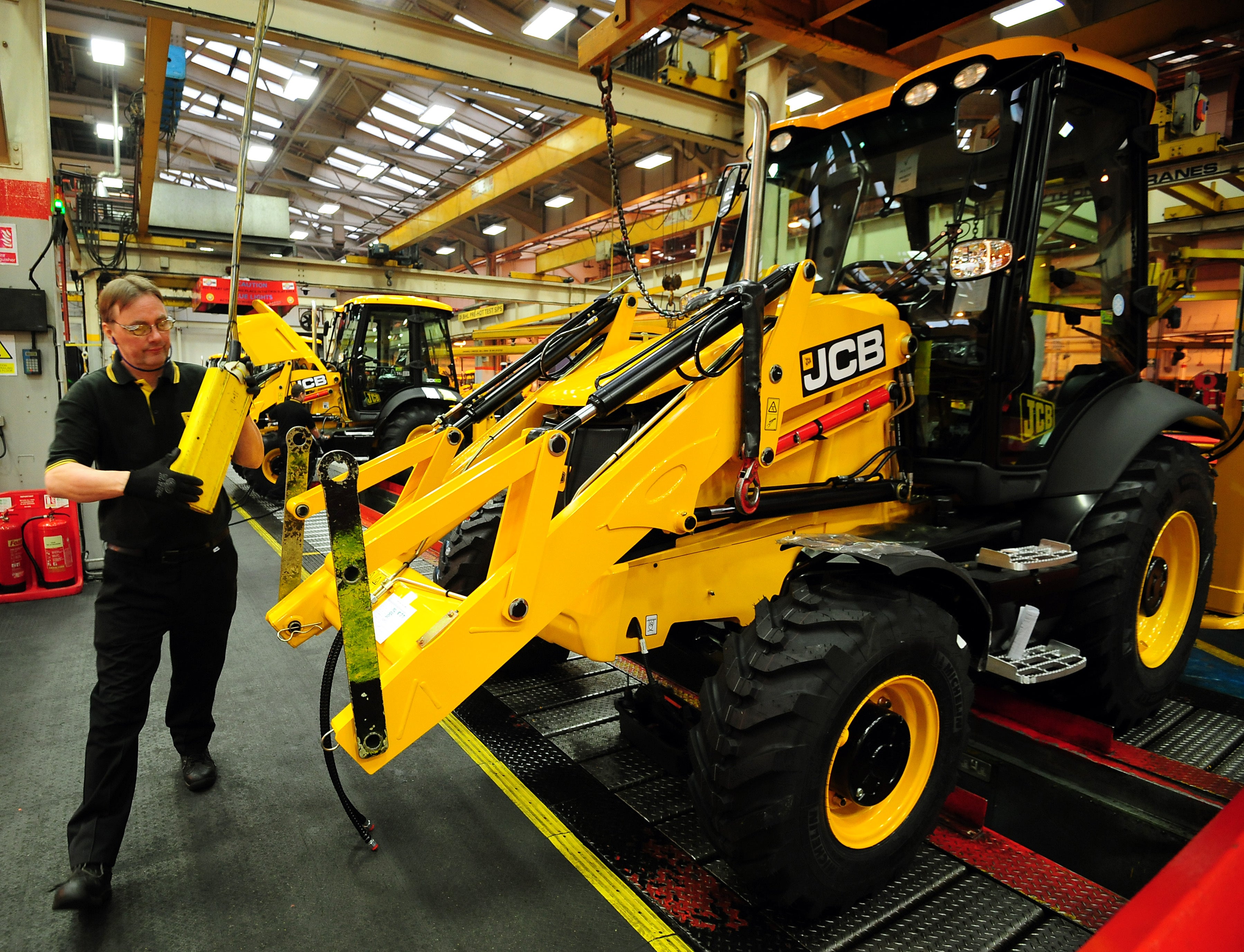 Almost 70 welding apprentices have passed their courses at JCB over the past three years (Rui Vieira/PA)