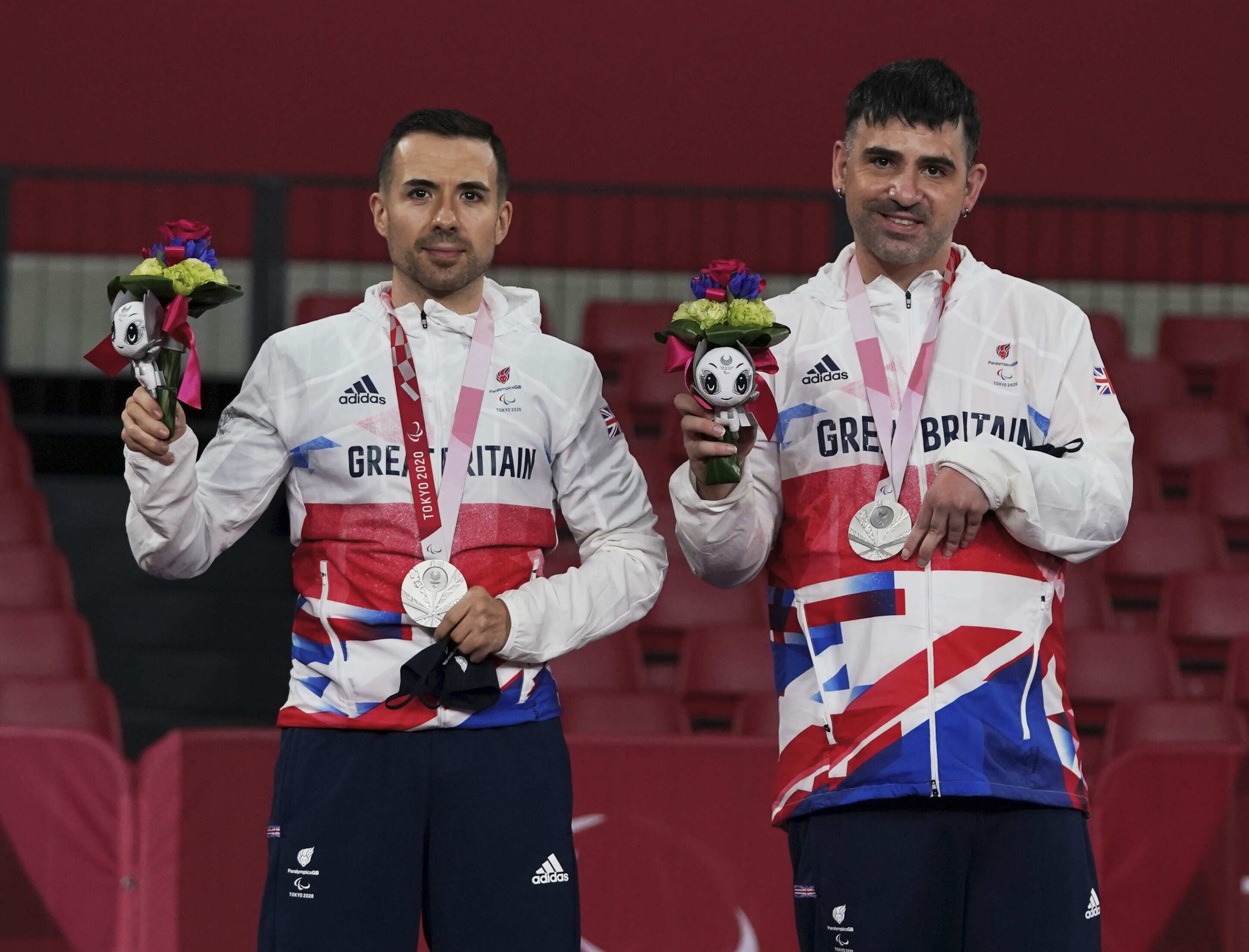 Will Bayley, left, and Paul Karabardak took silver (Handout photo provided by ParalympicsGB/imagecomms/PA)