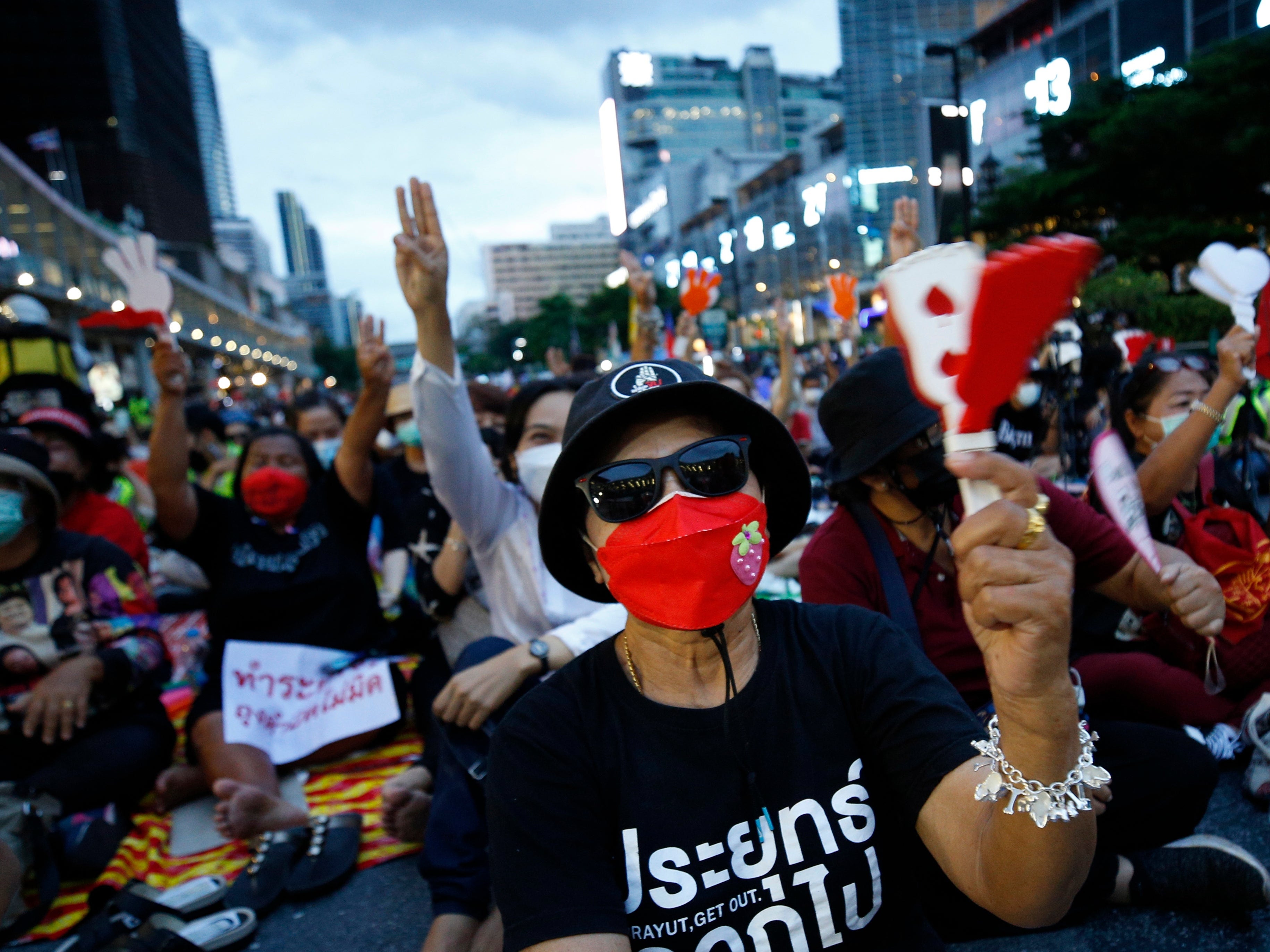 Thousands of people gathered in Bangkok to call for the resignation of prime minister Prayuth Chan-ocha