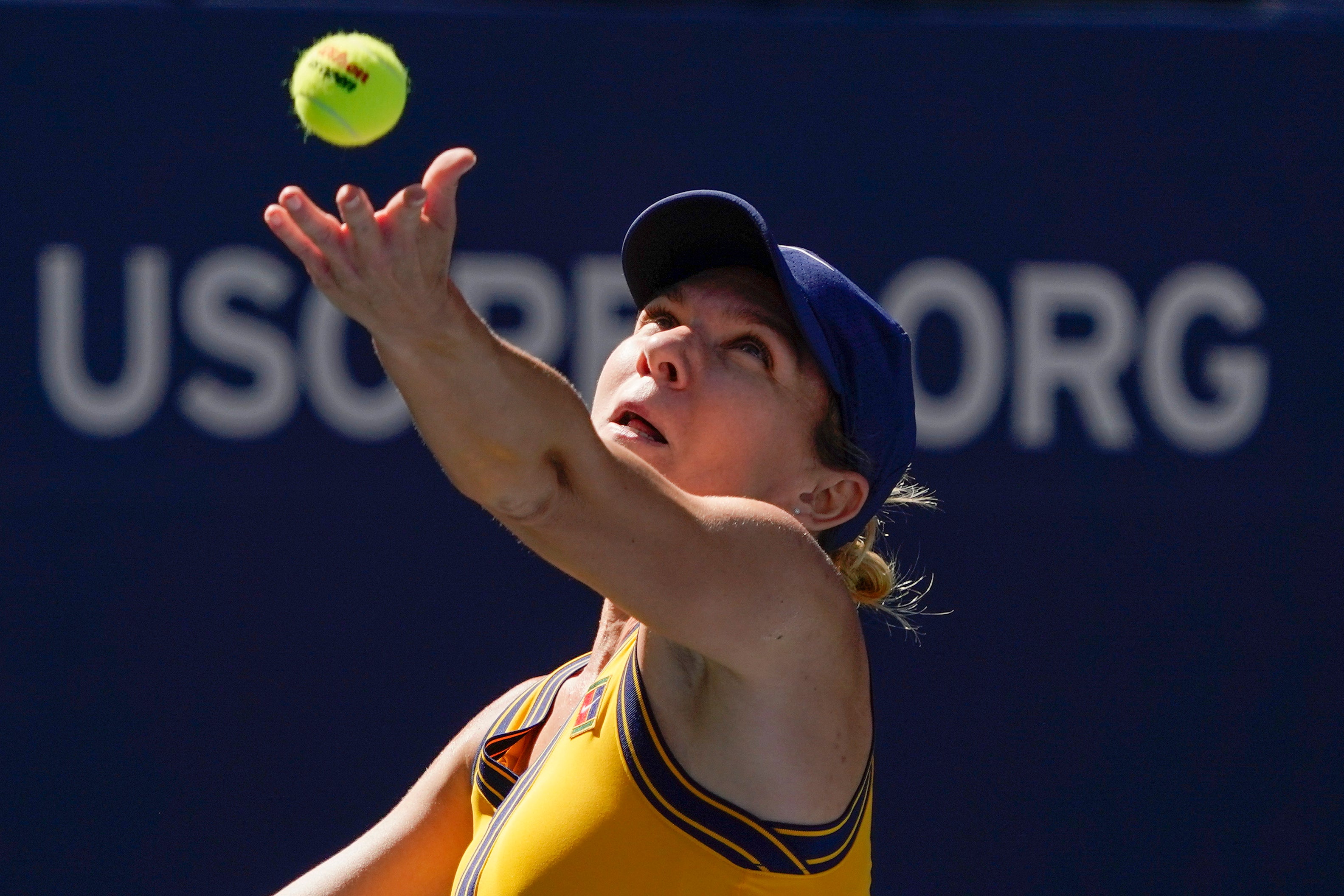 Simona Halep edged a close contest against Elena Rybakina (Elise Amendola/AP)