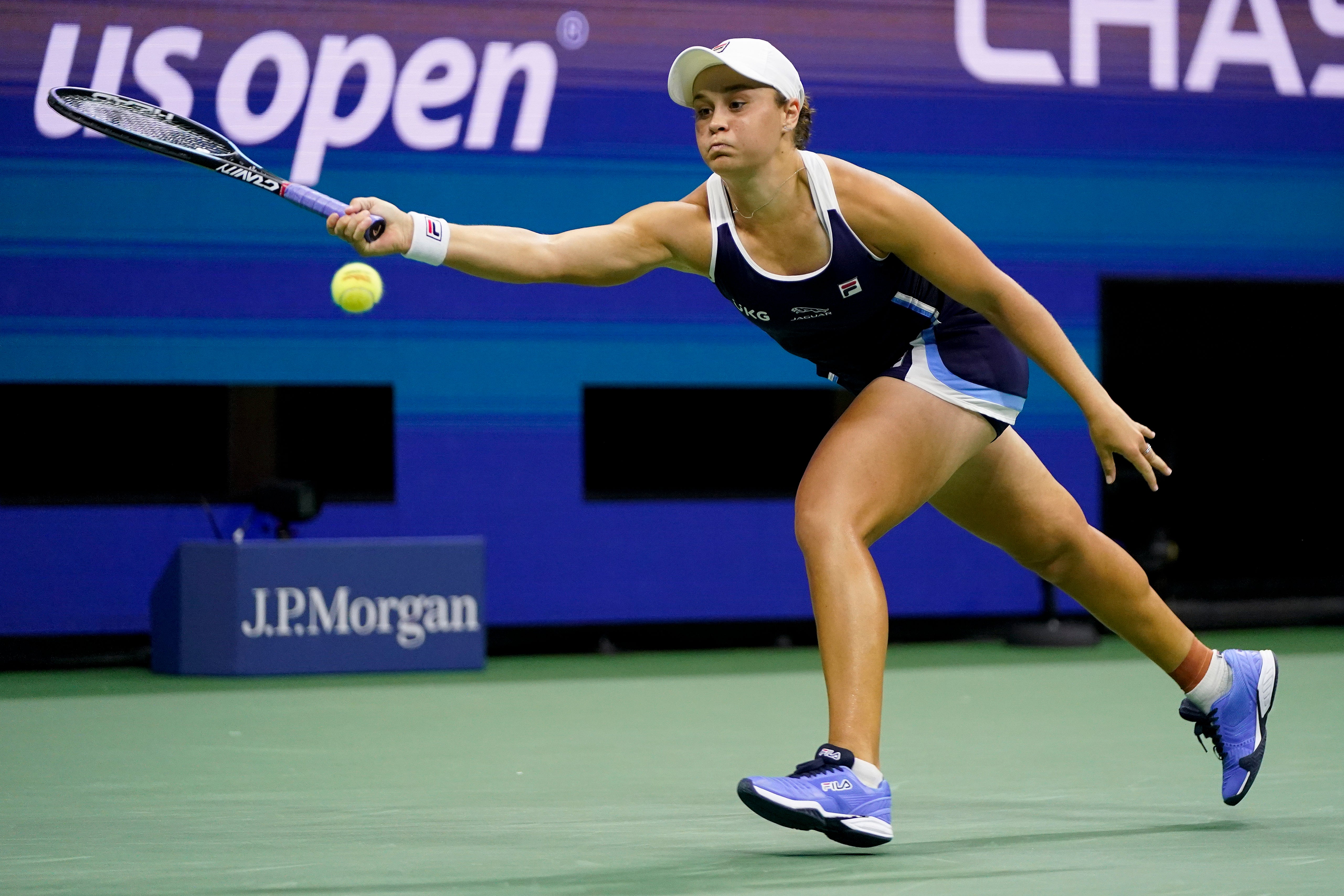 Ash Barty’s six months on the road ended with defeat in the US Open (Frank Franklin II/AP)