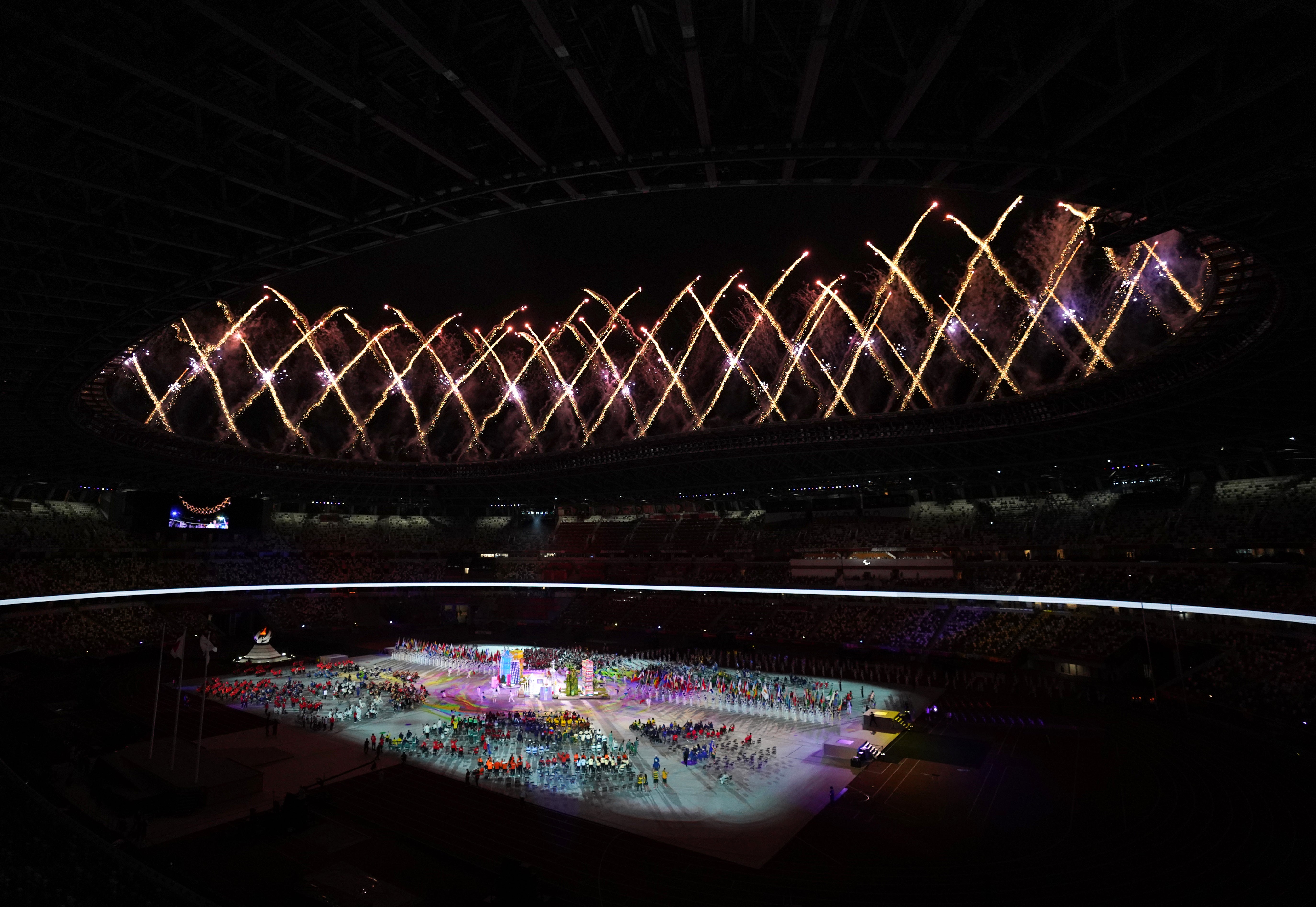 Fireworks mark the close of Tokyo 2020 (Tim Goode/PA)