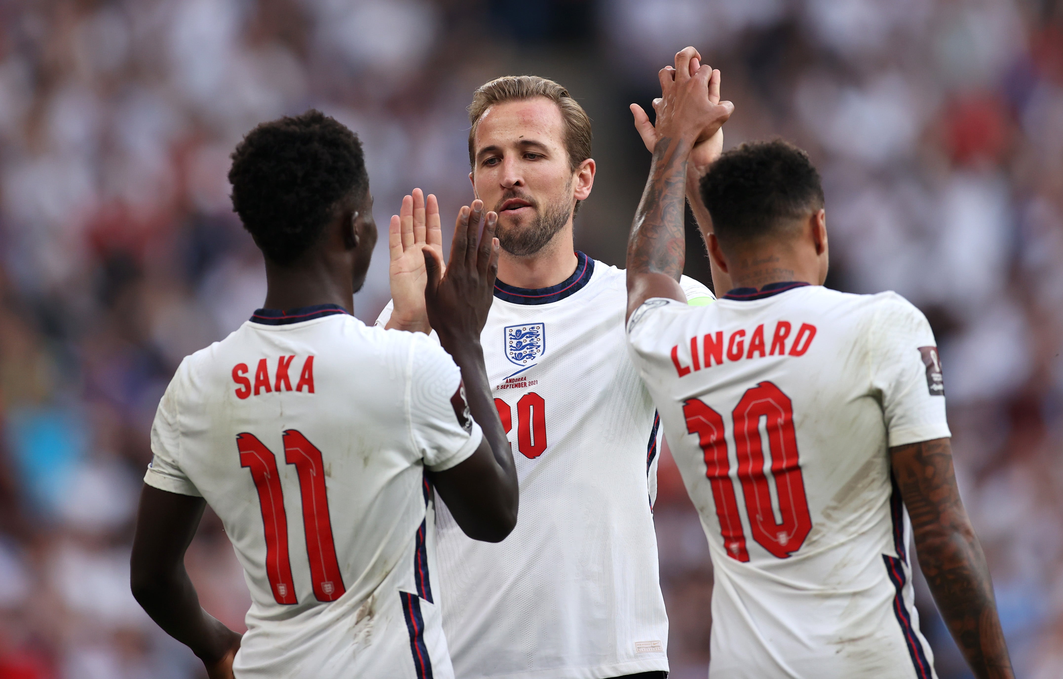 Harry Kane, Bukayo Saka and Jesse Lingard were all on target in the win