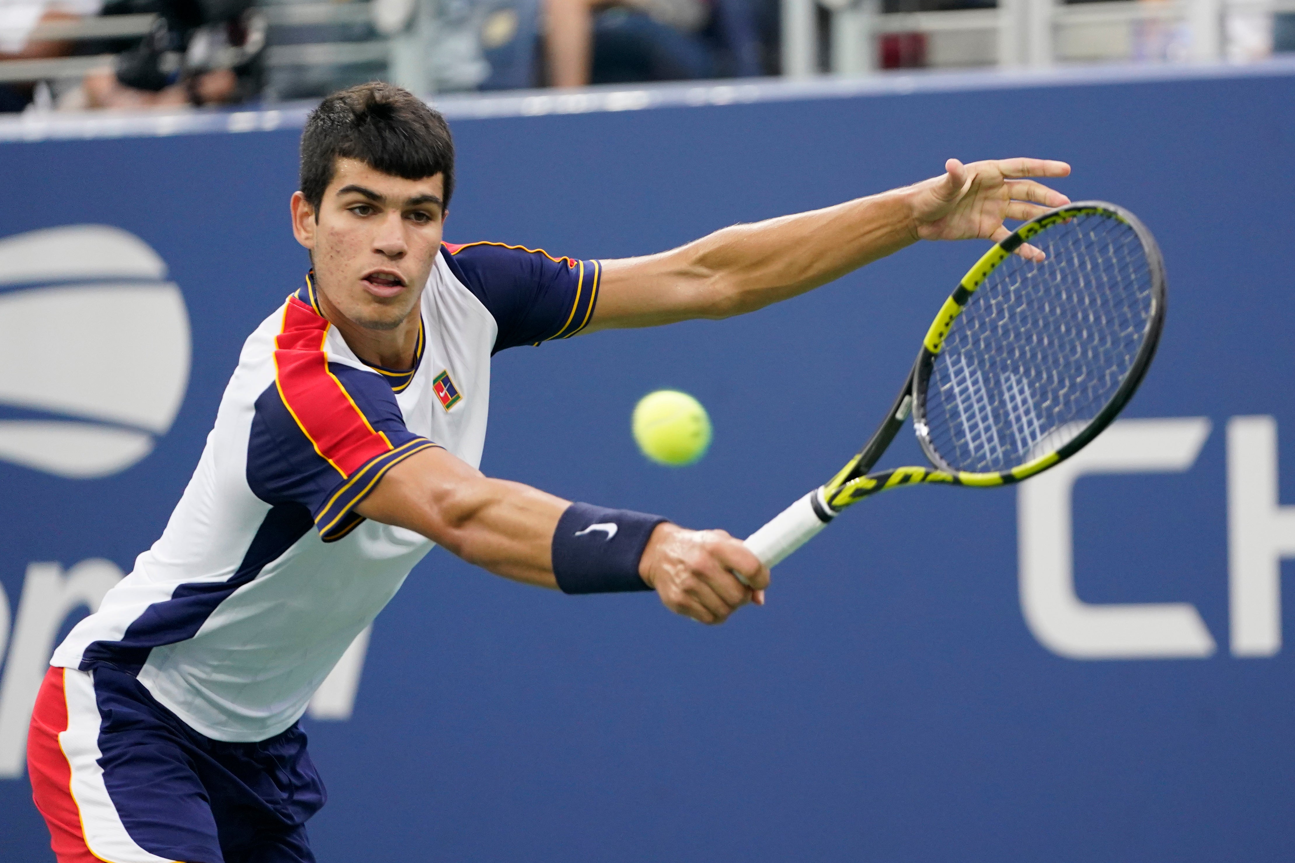 Carlos Alcaraz created history at the US Open (Frank Franklin II/AP)