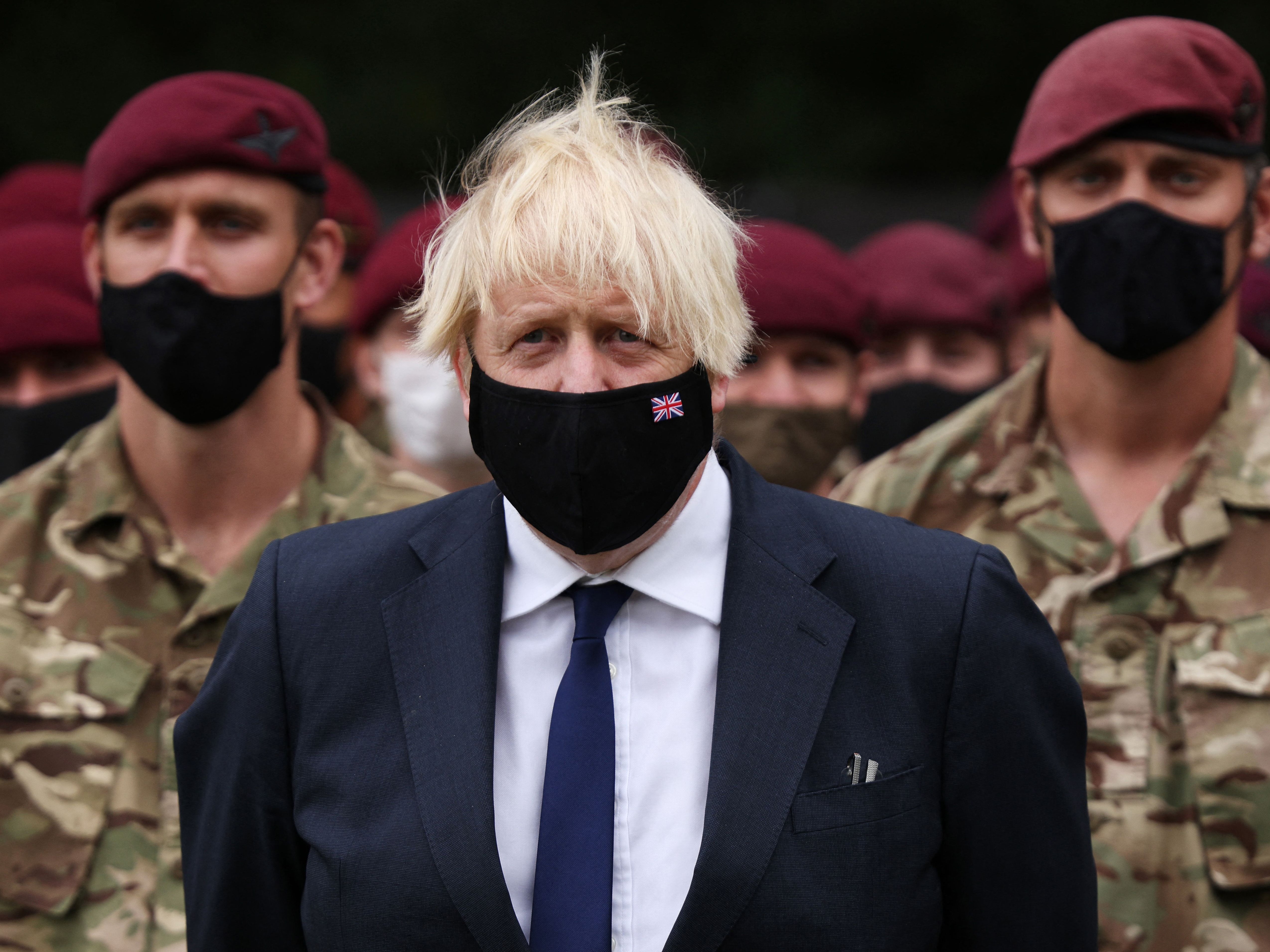 Johnson visits Merville Barracks in Colchester last week to meet members of the 16th Air Assault Brigade involved in the UK operation in Afghanistan