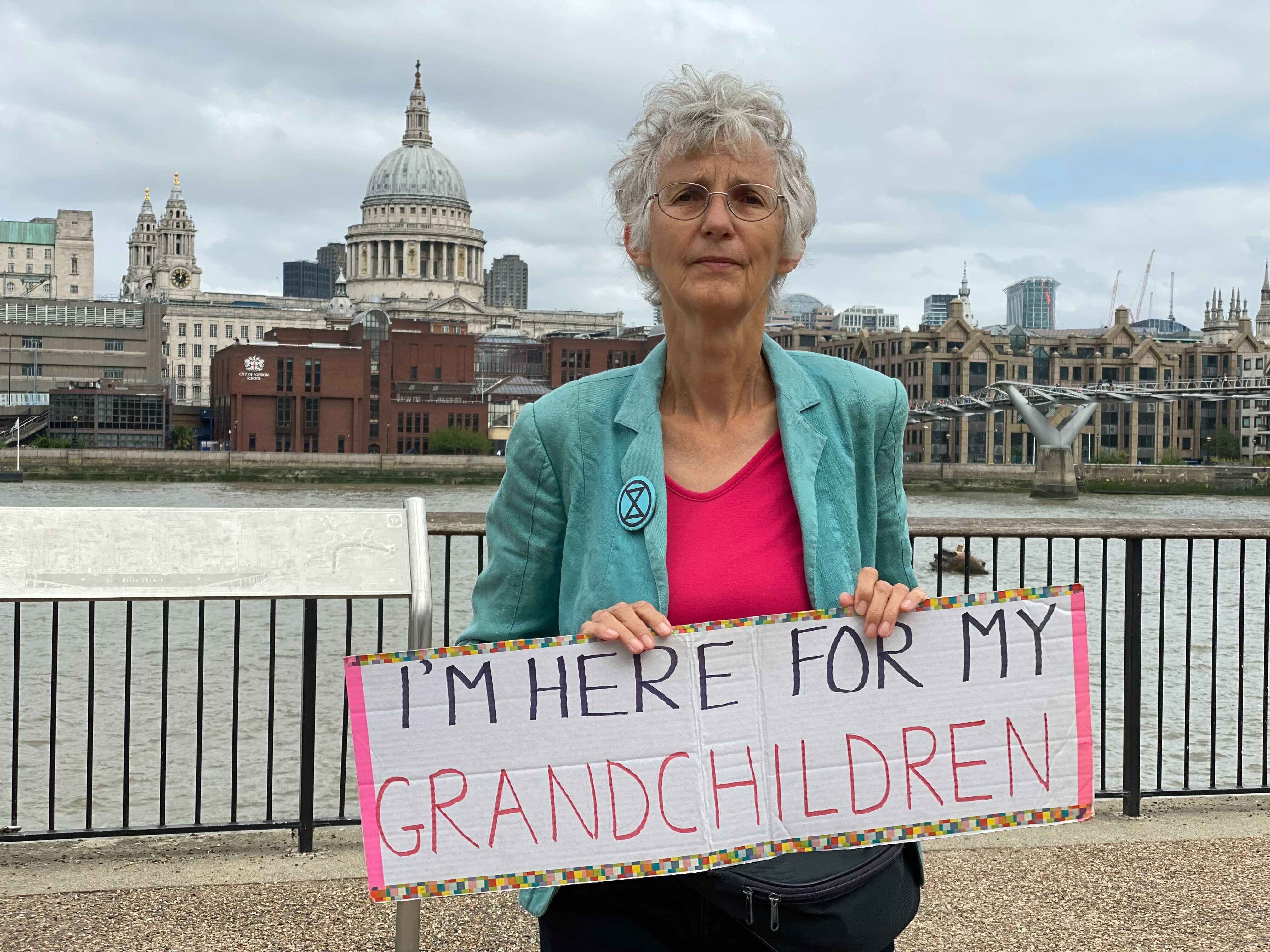 Charmian Kenner, 67, a retired academic from south London, would ‘do anything to protect my grandchildren’ from the climate crisis