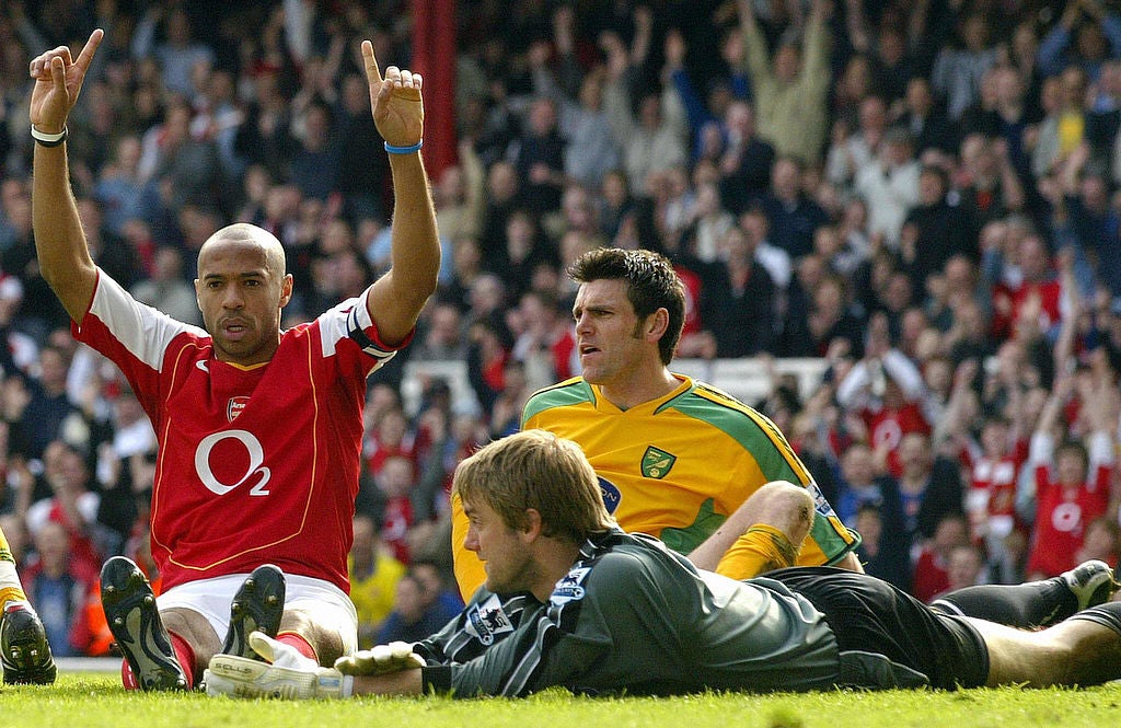 Thierry Henry has the best goals to game ratio of those in the top 10