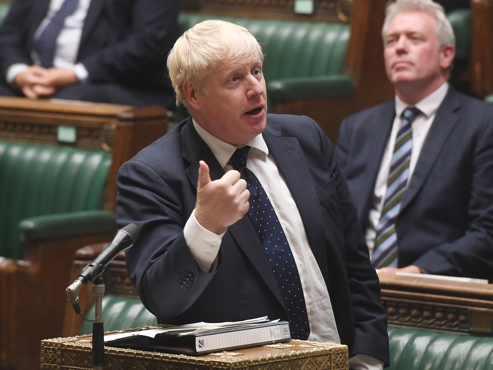 The PM addressing questions on Afghanistan in the Commons on Monday