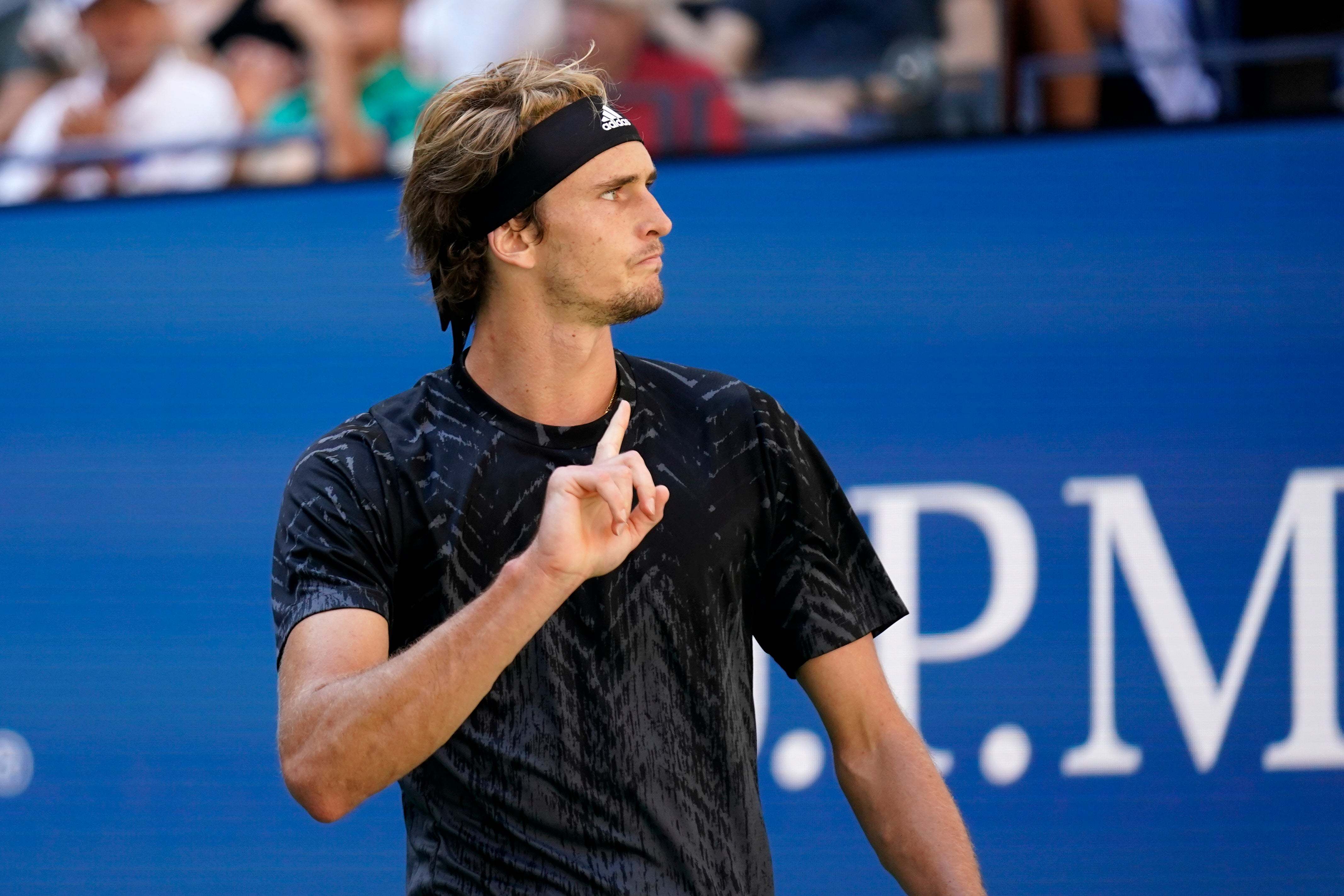 Alexander Zverev, pictured, quelled an attempted comeback from Jannik Sinner (Seth Wenig/AP)