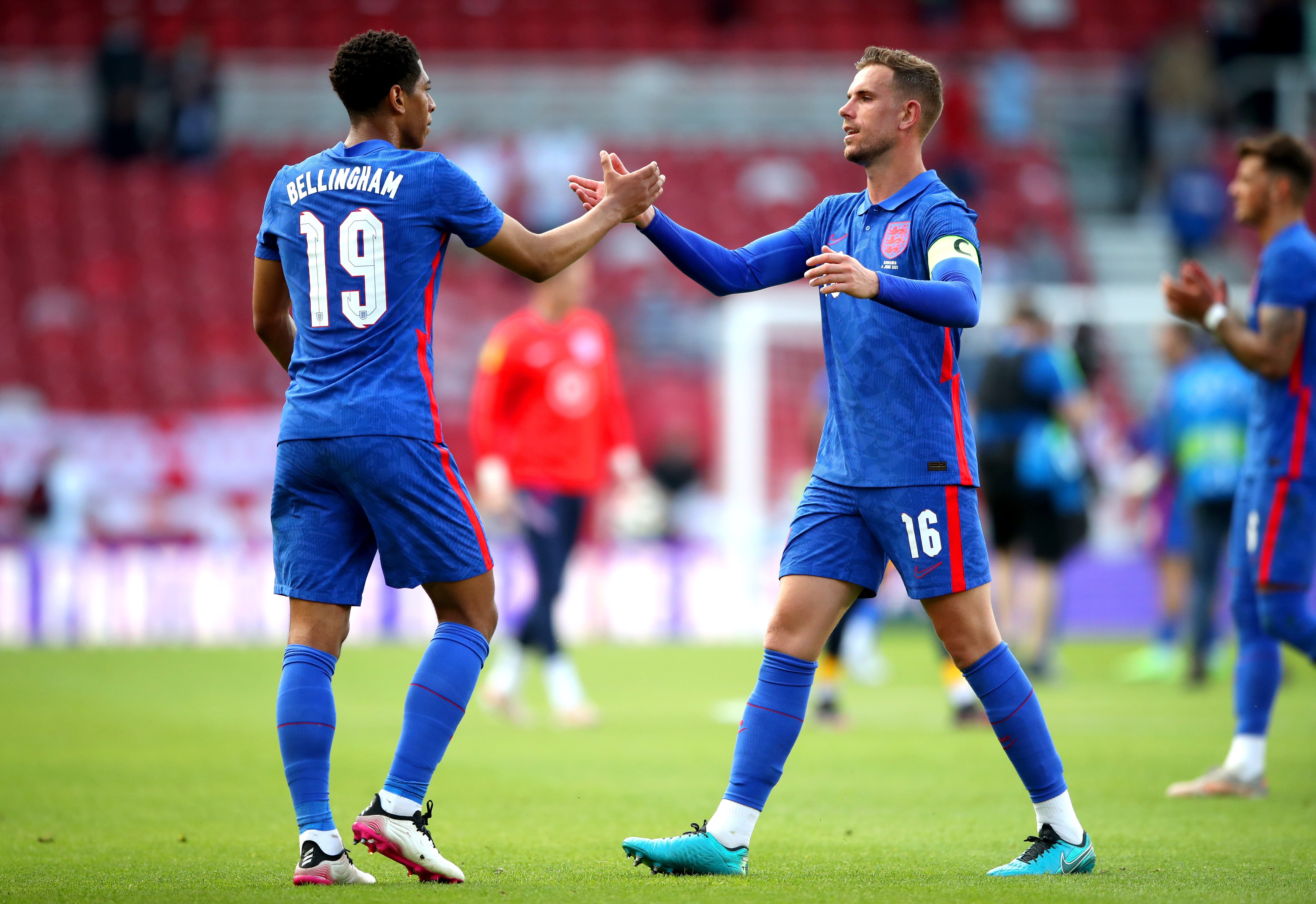 Jordan Henderson, right, has backed Jude Bellingham to shine (Nick Potts/PA)