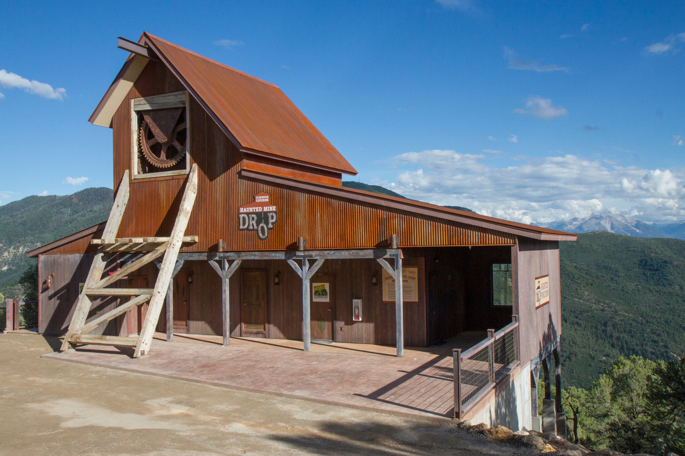 File Image: Haunted Mine Drop is billed as the first drop ride to go underground, plunging riders 110 feet inside of Iron Mountain