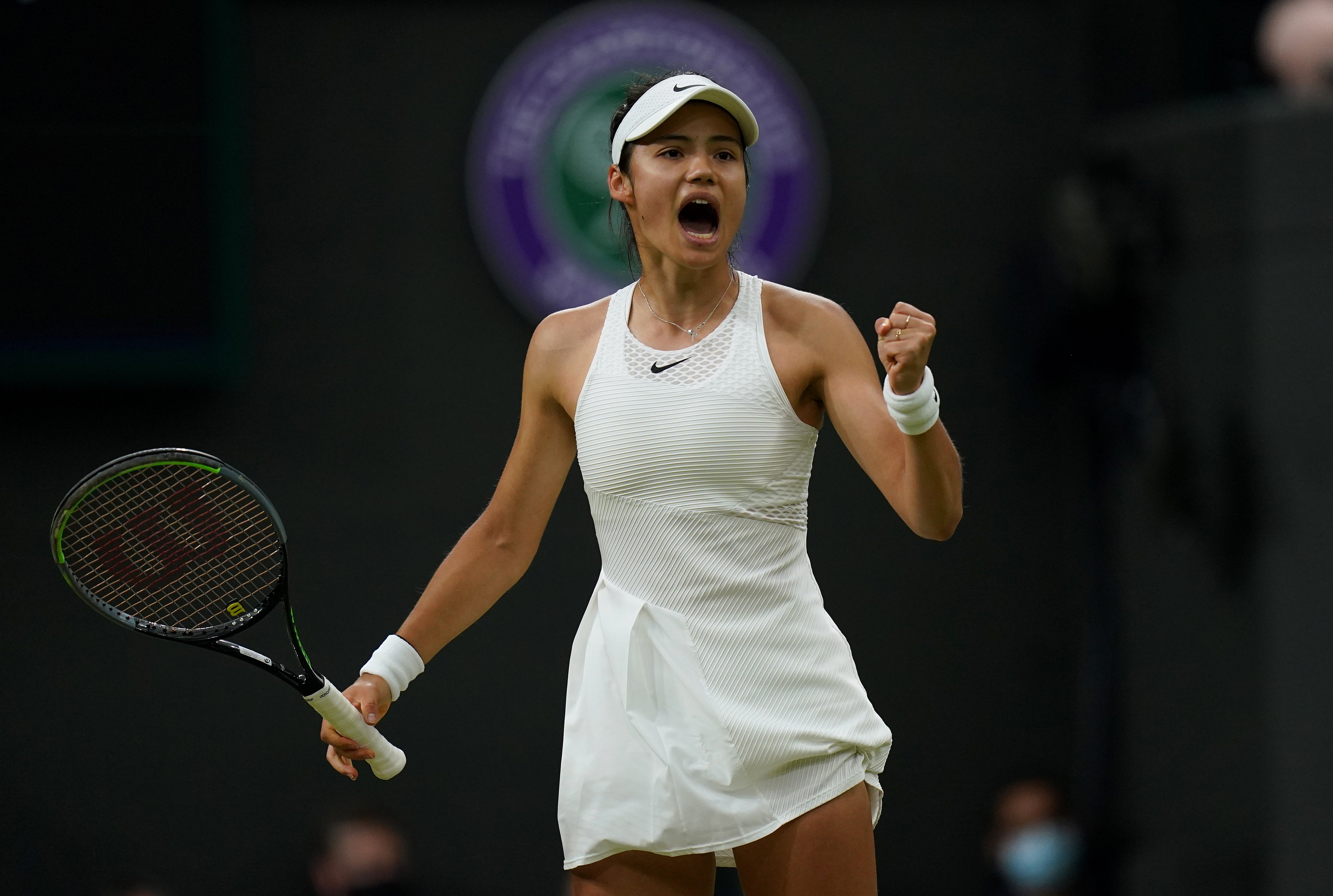 Emma Raducanu is through to the last eight at the US Open (Adam Davy/PA)