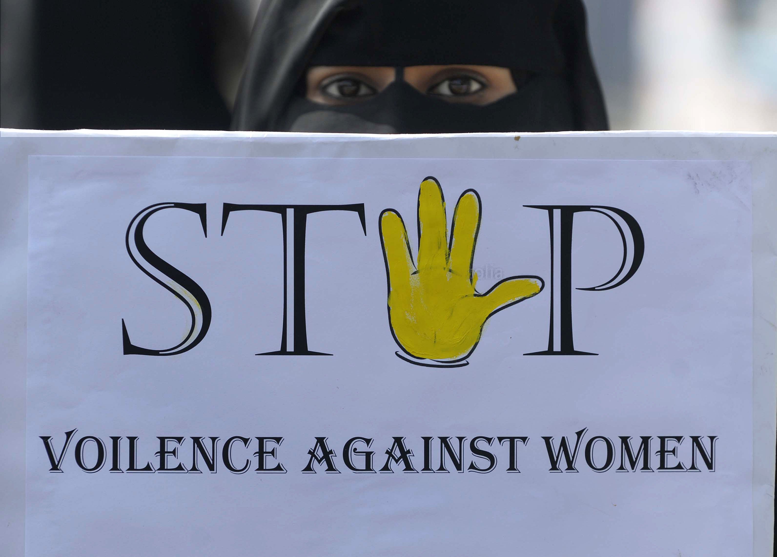 File Image: Indian student holds placards during a rally on the occassion of National Girl Child Day in Hyderabad on 24 January 2013