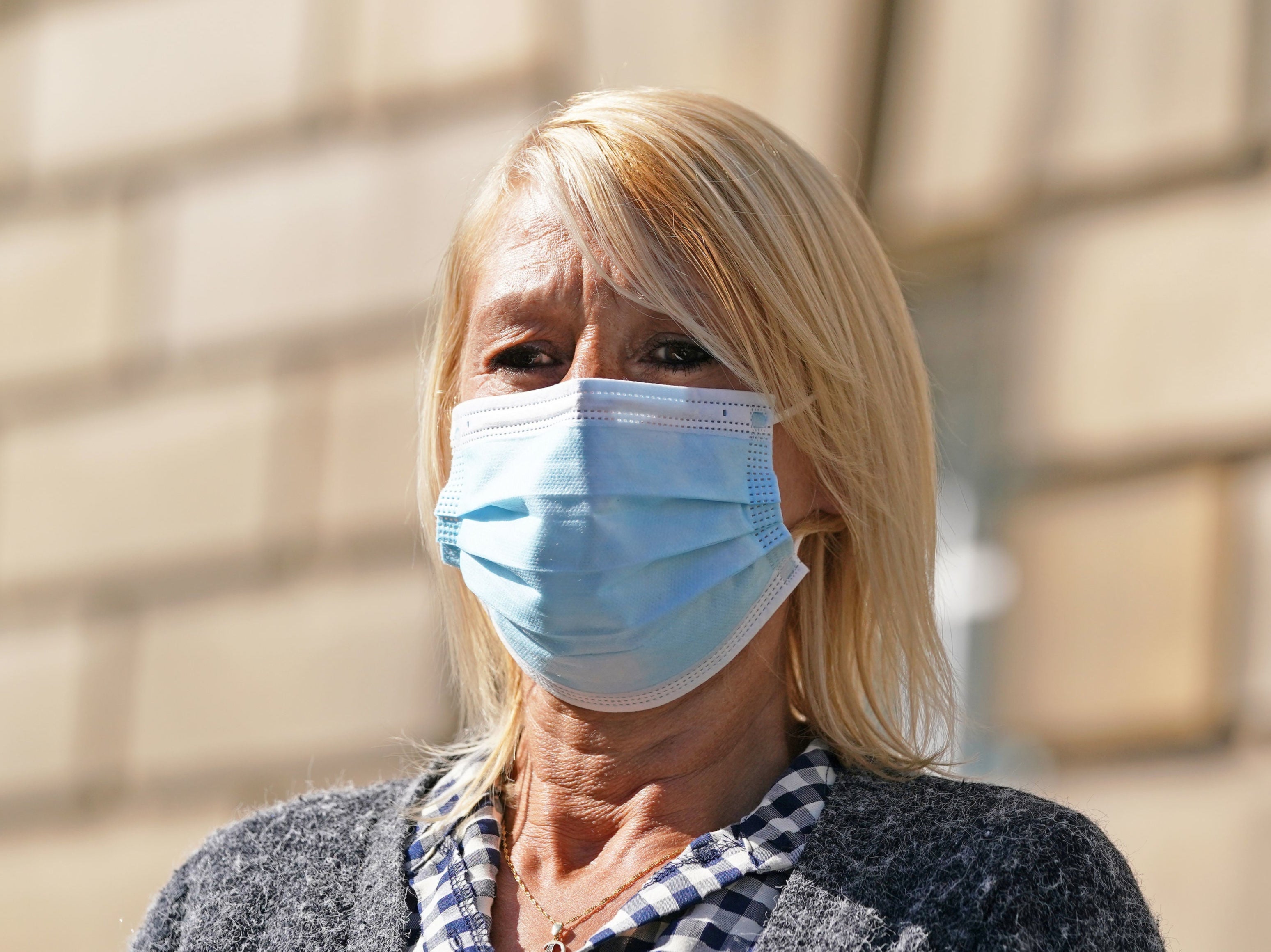 Diane Bell, the mother of Lamara Bell, outside Edinburgh High Court