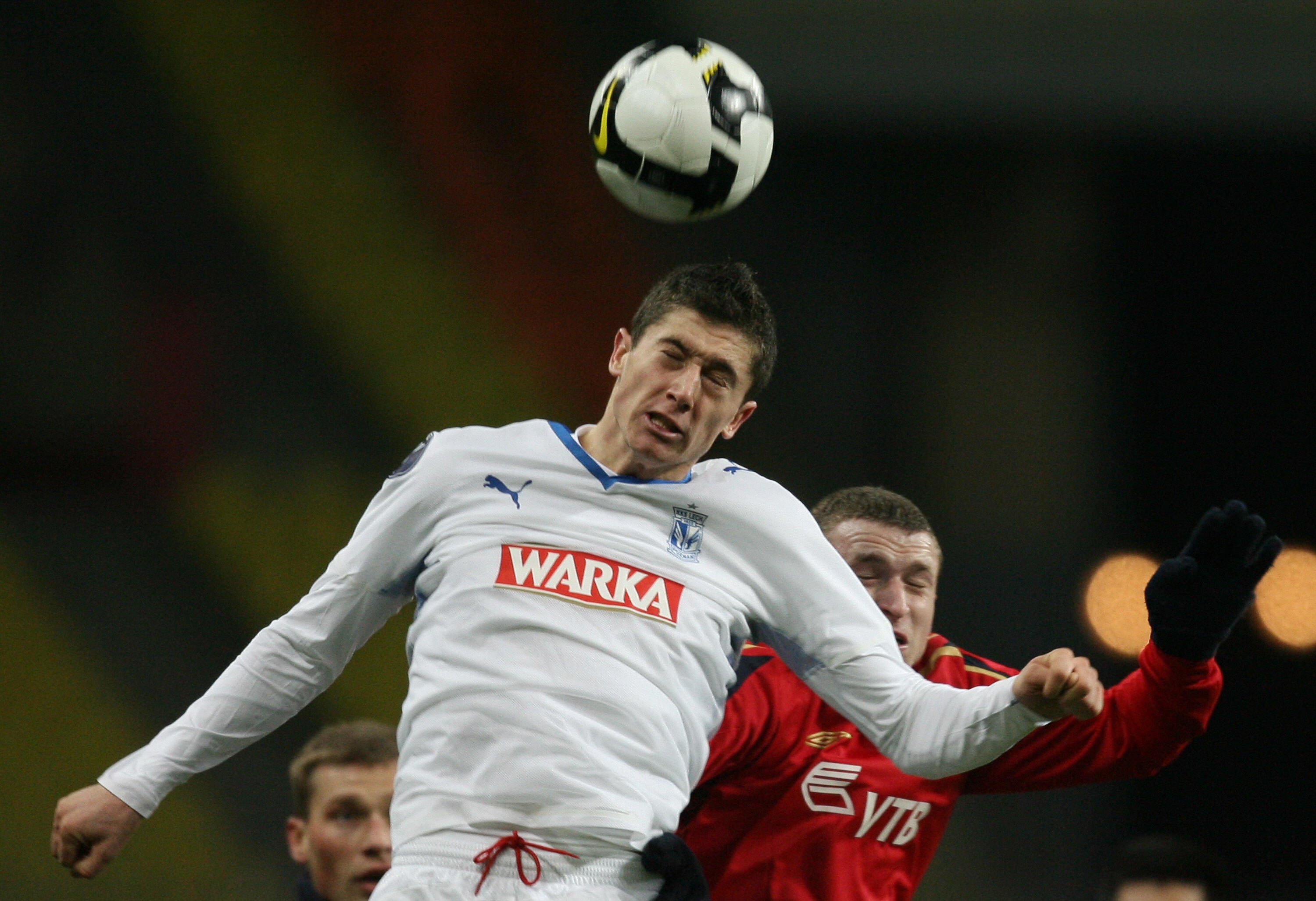 Robert Lewandowski in action for Lech Poznan