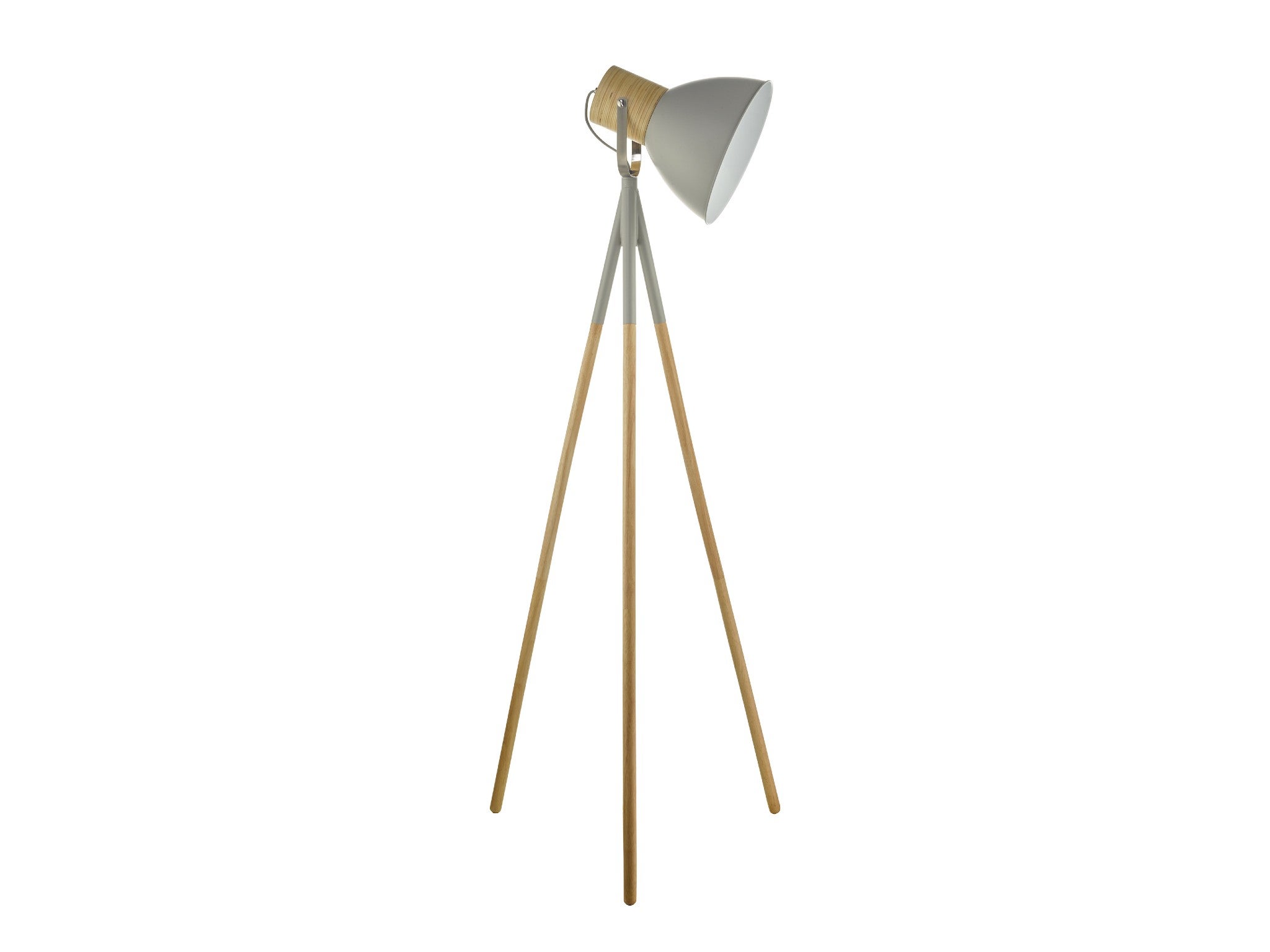 Amos Adna grey & wood floor lamp indybest