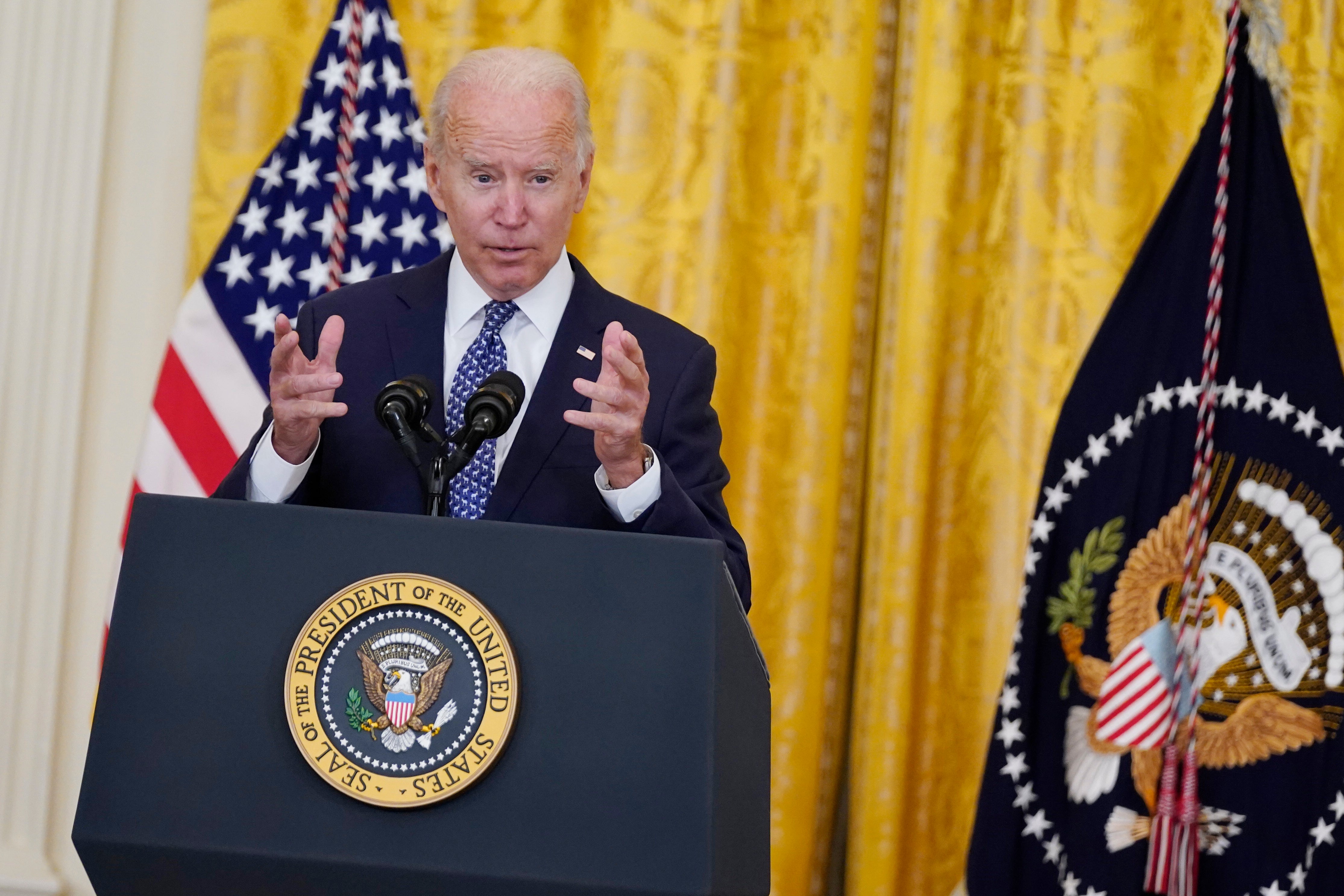 File: US president Joe Biden speaks during an event in Washington