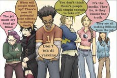 Anti-vaxxers mock up leaflets imitating NHS documents and cartoon posters targeting children