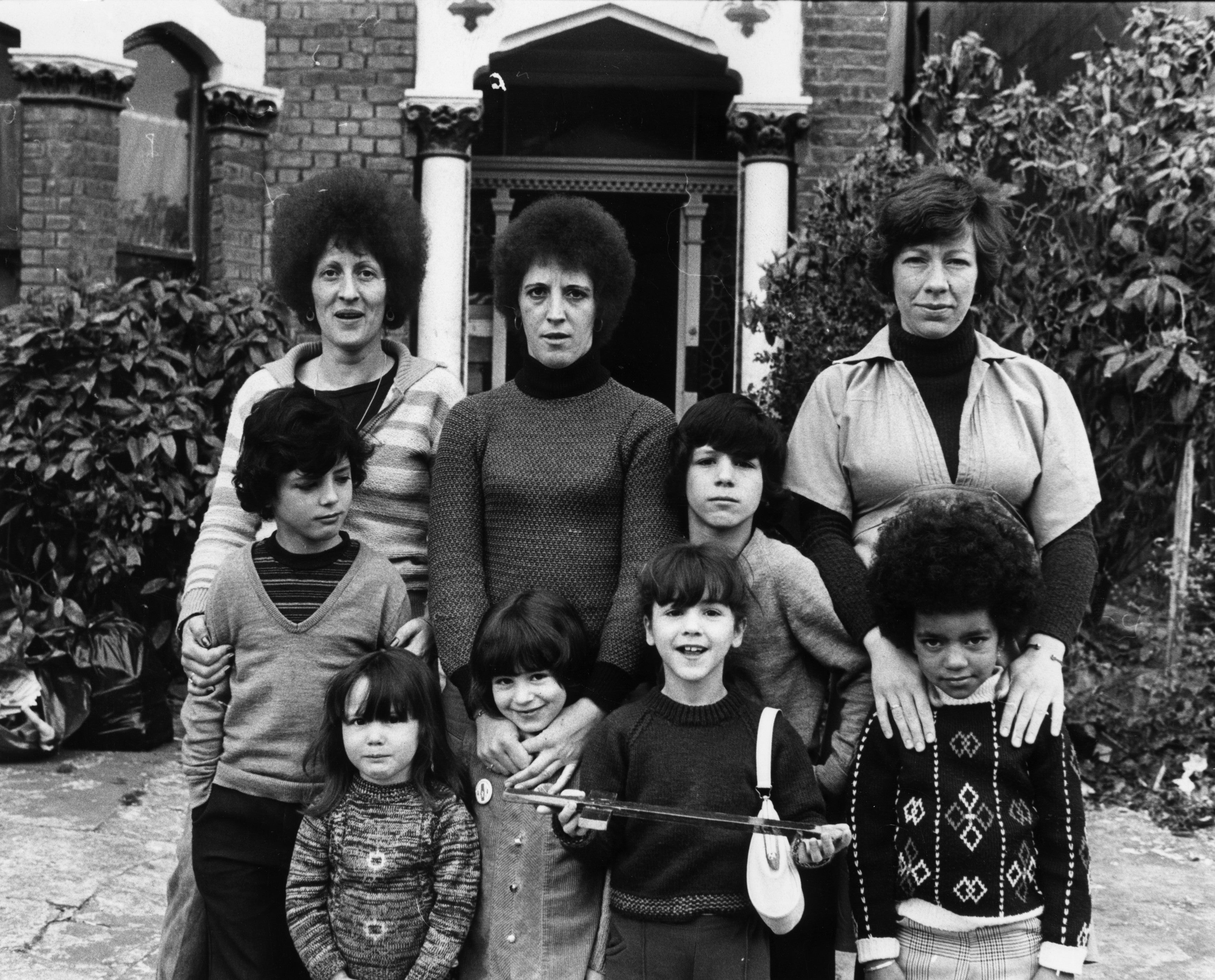 1976: some of the wives at 24 Marlborough Road, Chiswick, a sanctuary set up by Erin Pizzey