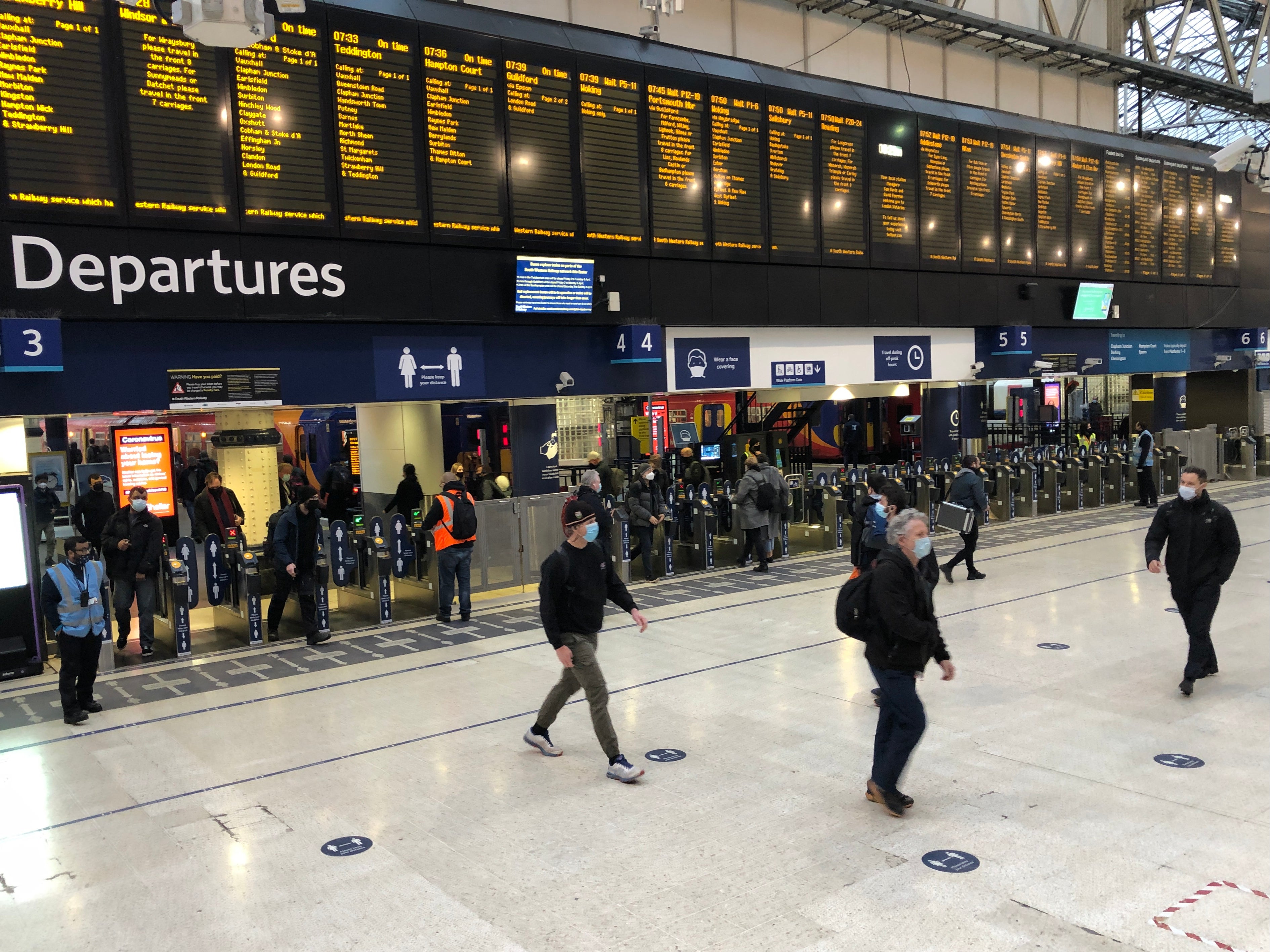 Action stations? Commuters at London Waterloo, formerly the busiest transport terminal in Europe