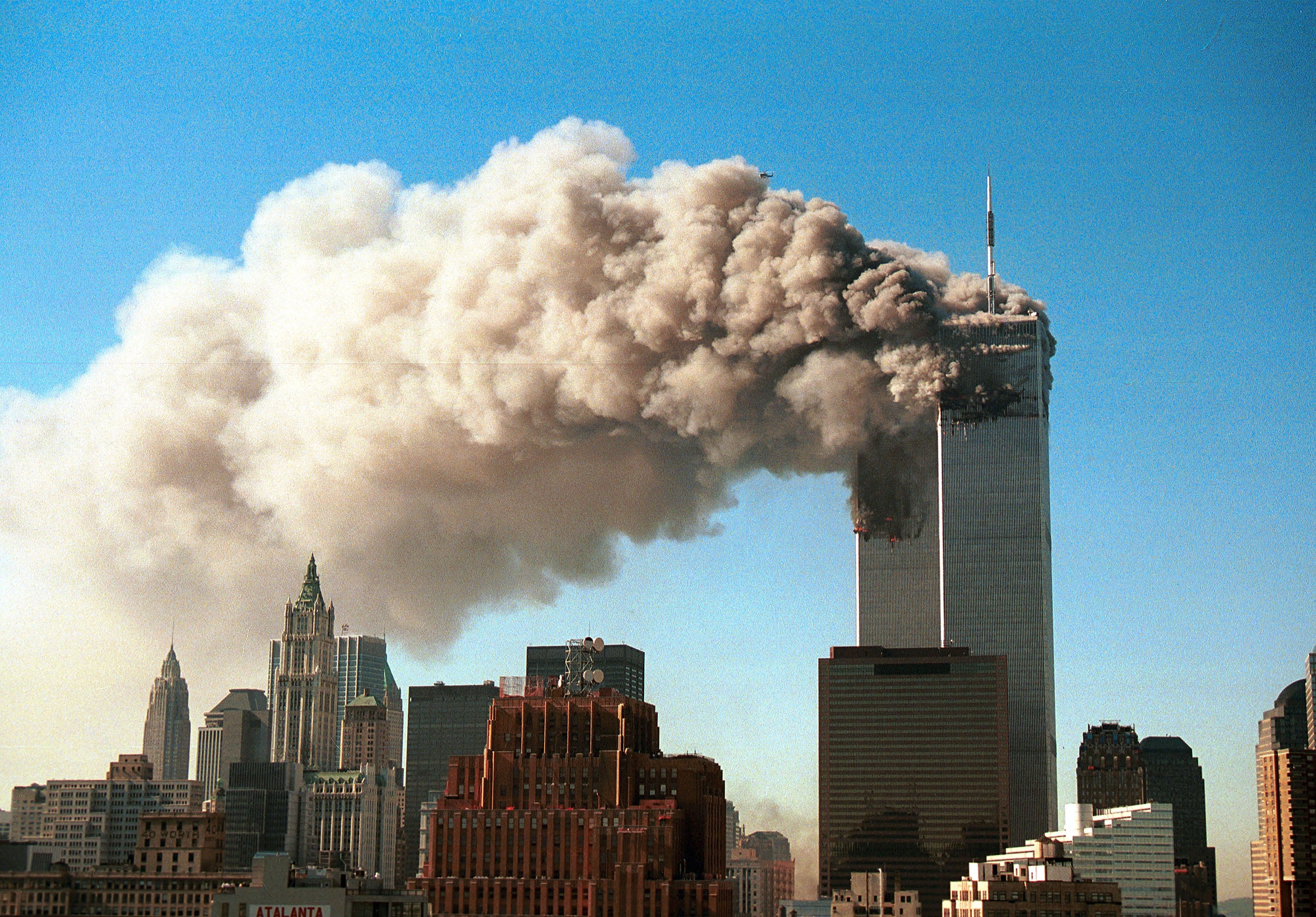 The Twin Towers on September 11, 2001