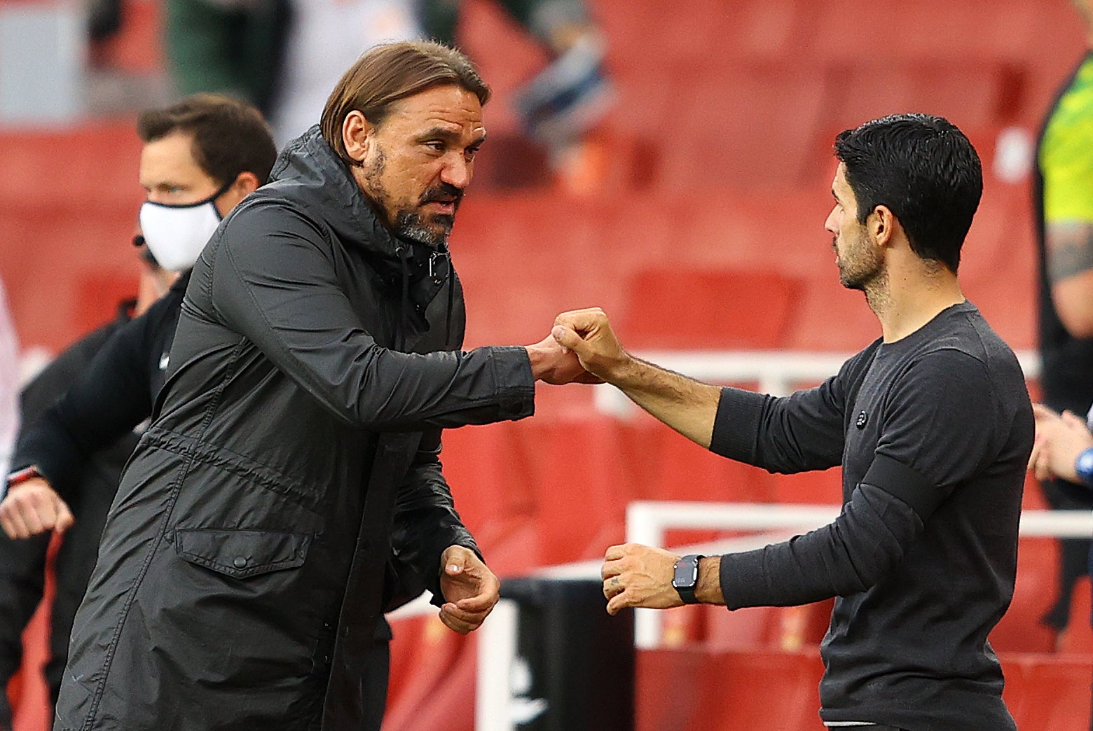 Norwich City head coach Daniel Farke (left) is full of respect for the work of Arsenal boss Mikel Arteta (Richard Heathcote/NMC Pool/PA)