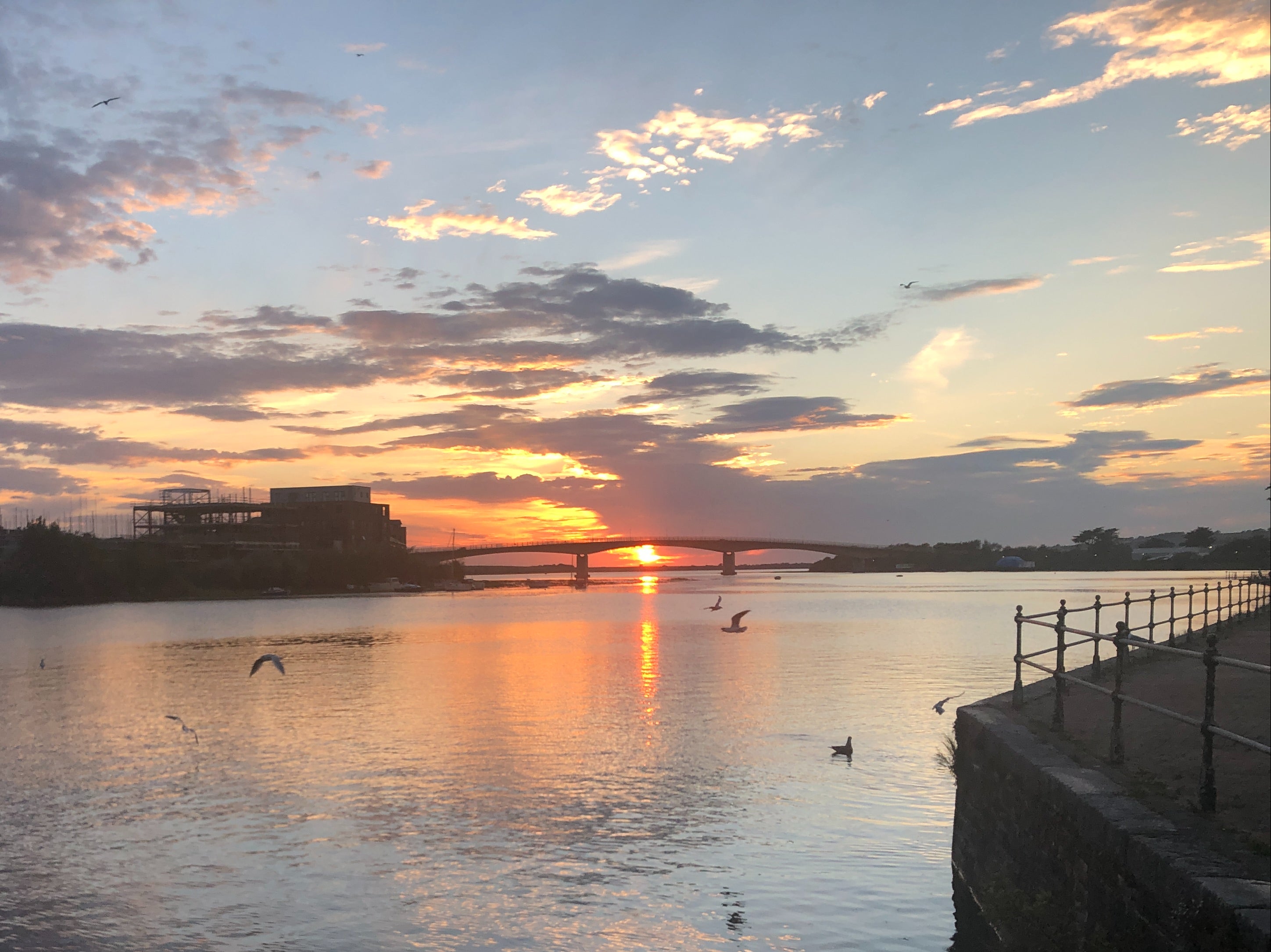 Distant dreams: sunset at Barnstaple in North Devon