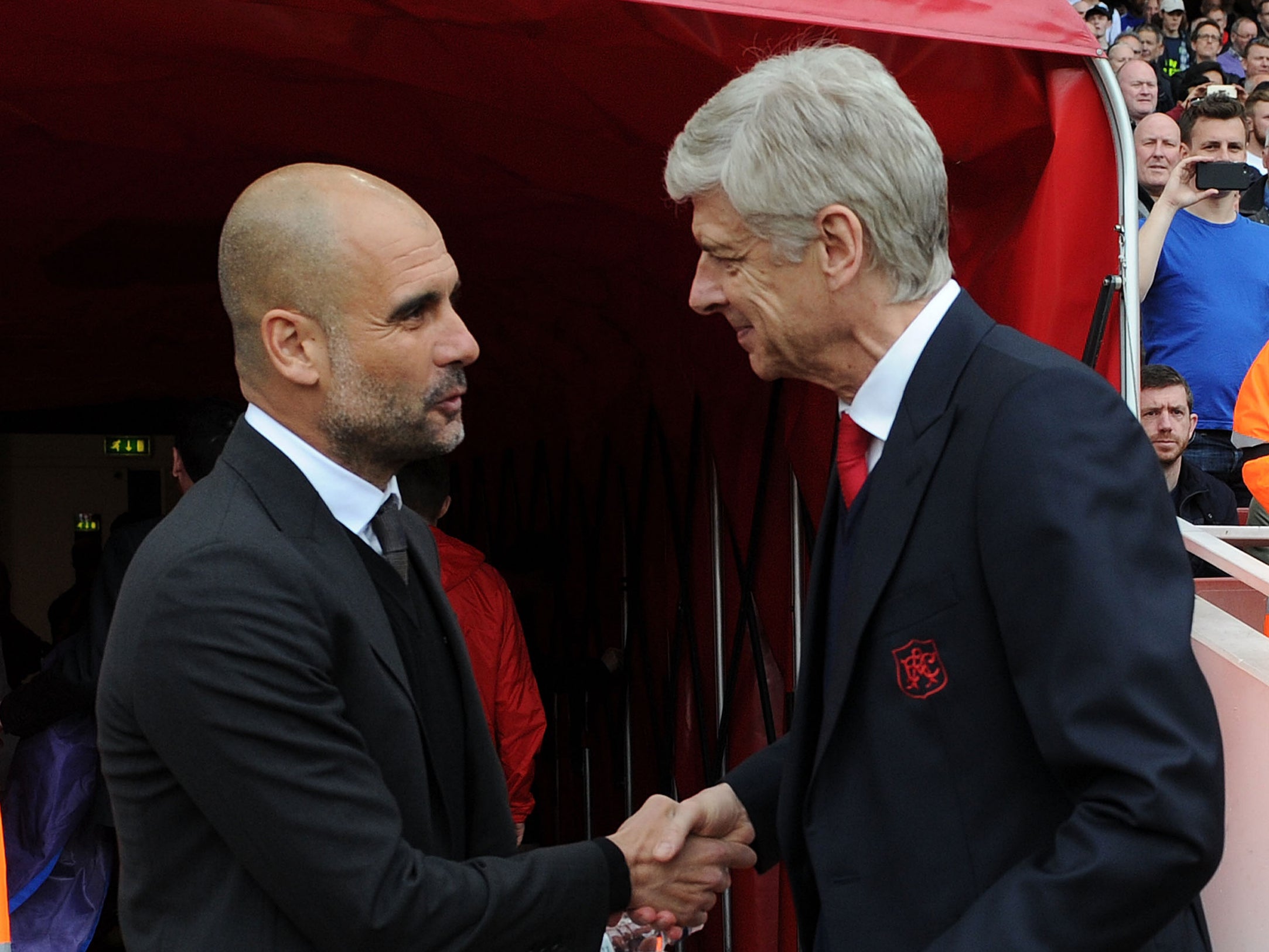 Pep Guardiola and Arsene Wenger