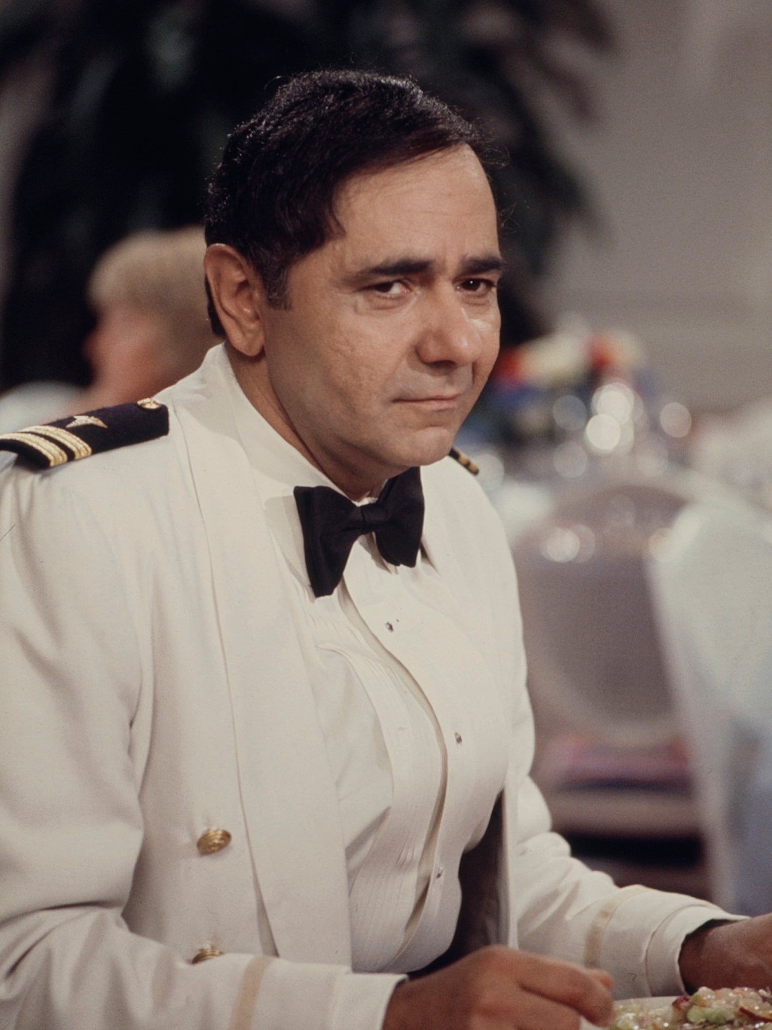 Constantine as the ship’s doctor, Dr Burke, in the ABC TV movie ‘Death Cruise’