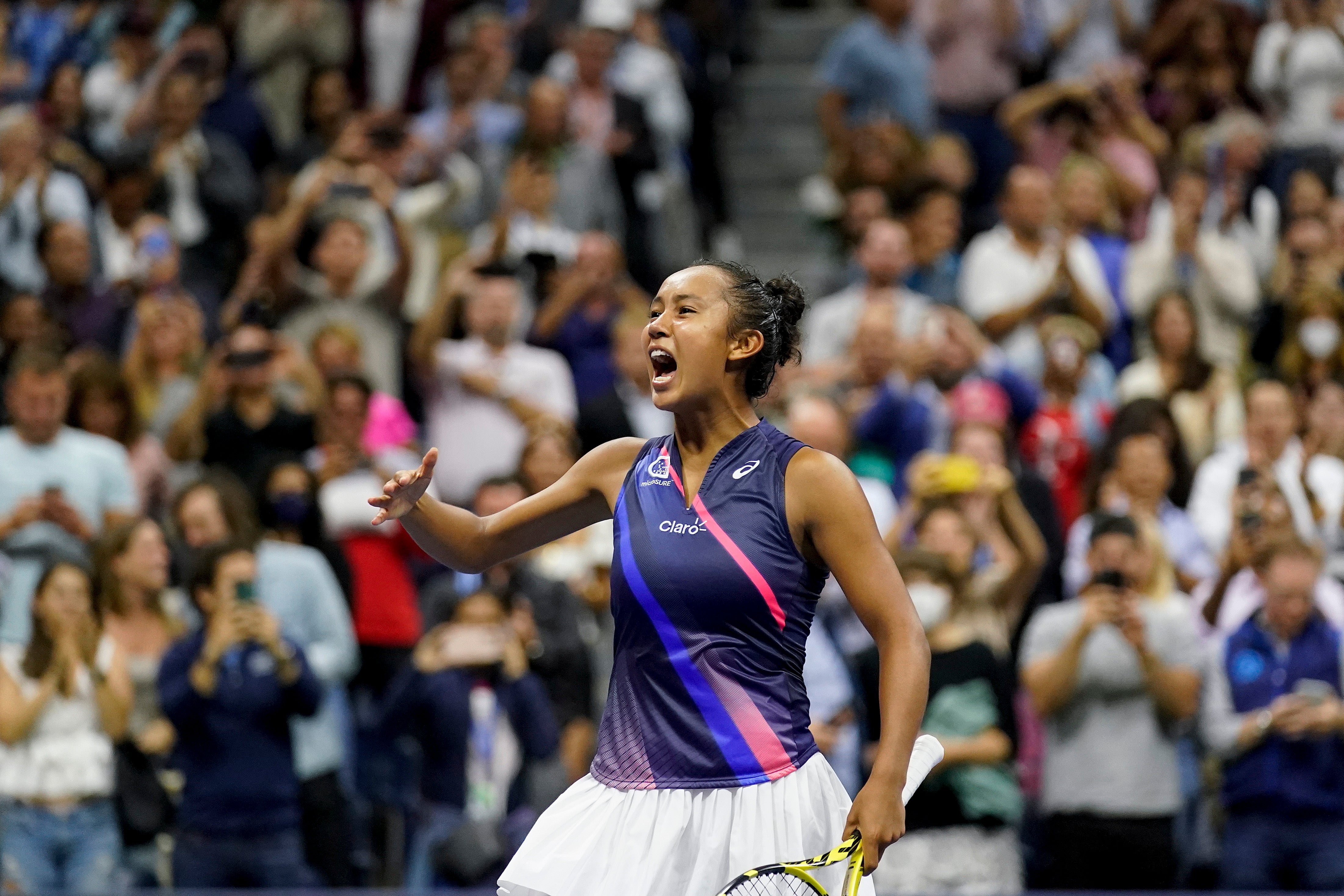 Leylah Fernandez has become a huge crowd favourite (Seth Wenig/AP)