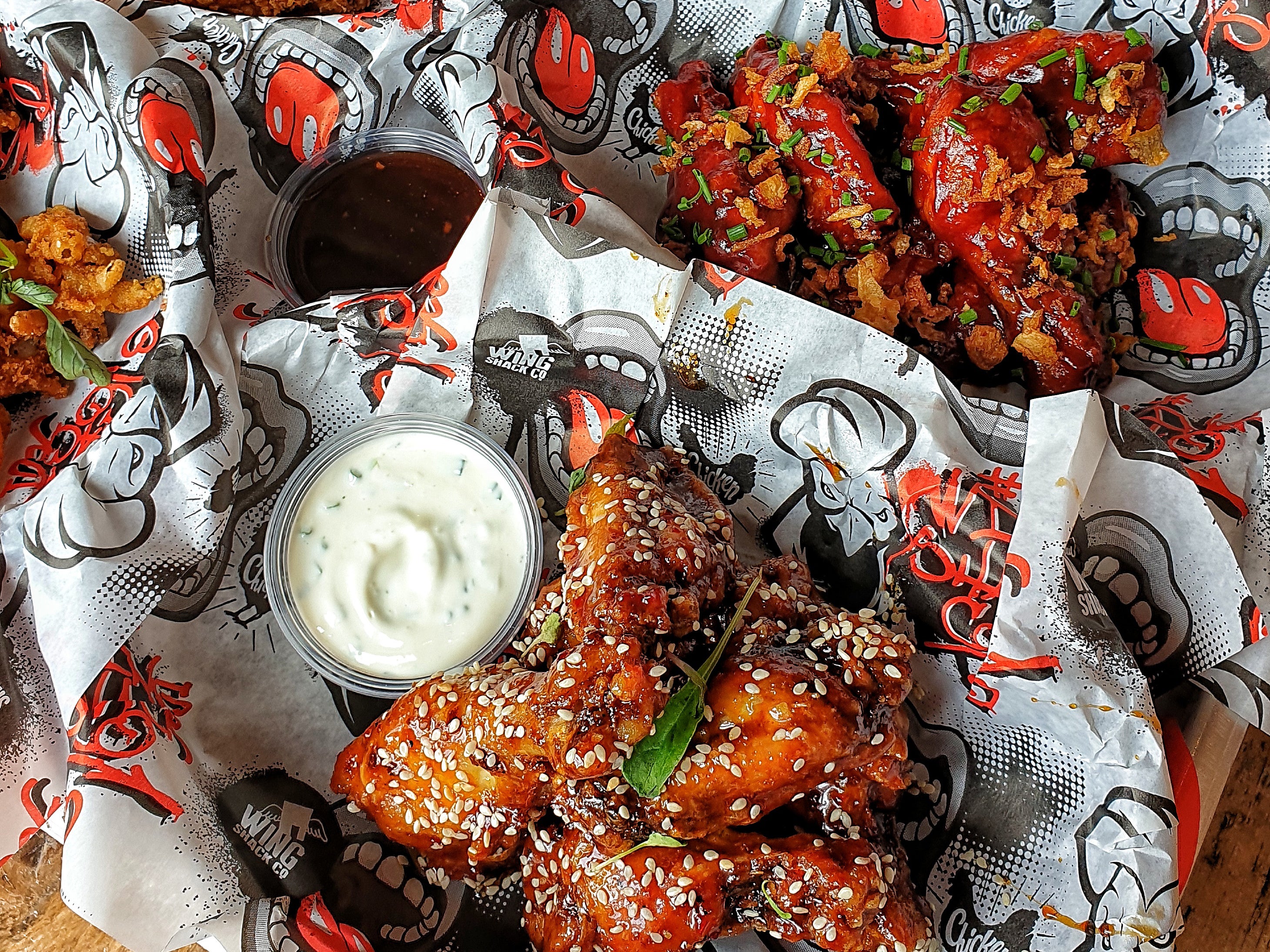 For just £1 a wing, you can try a bit of everything from more than 35 stalls